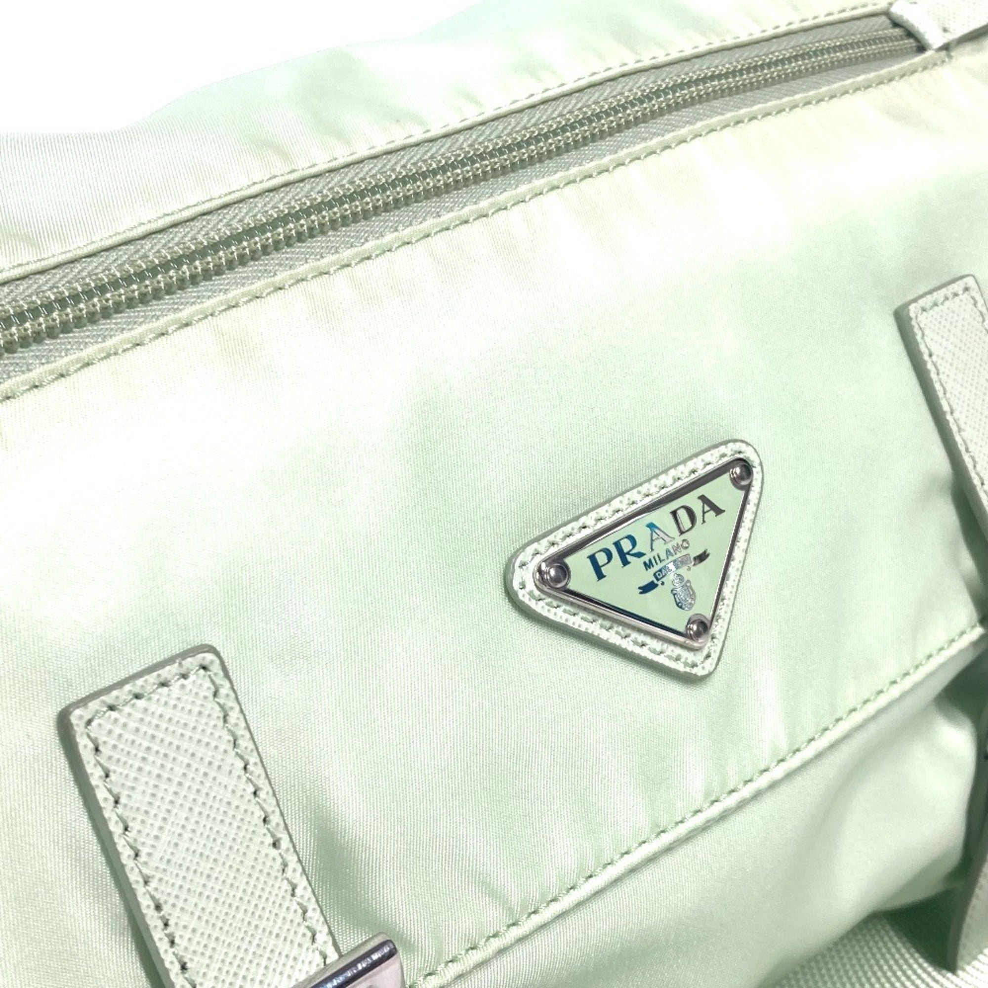 Prada Green Nylon Shoulder Bag (Pre-Owned)