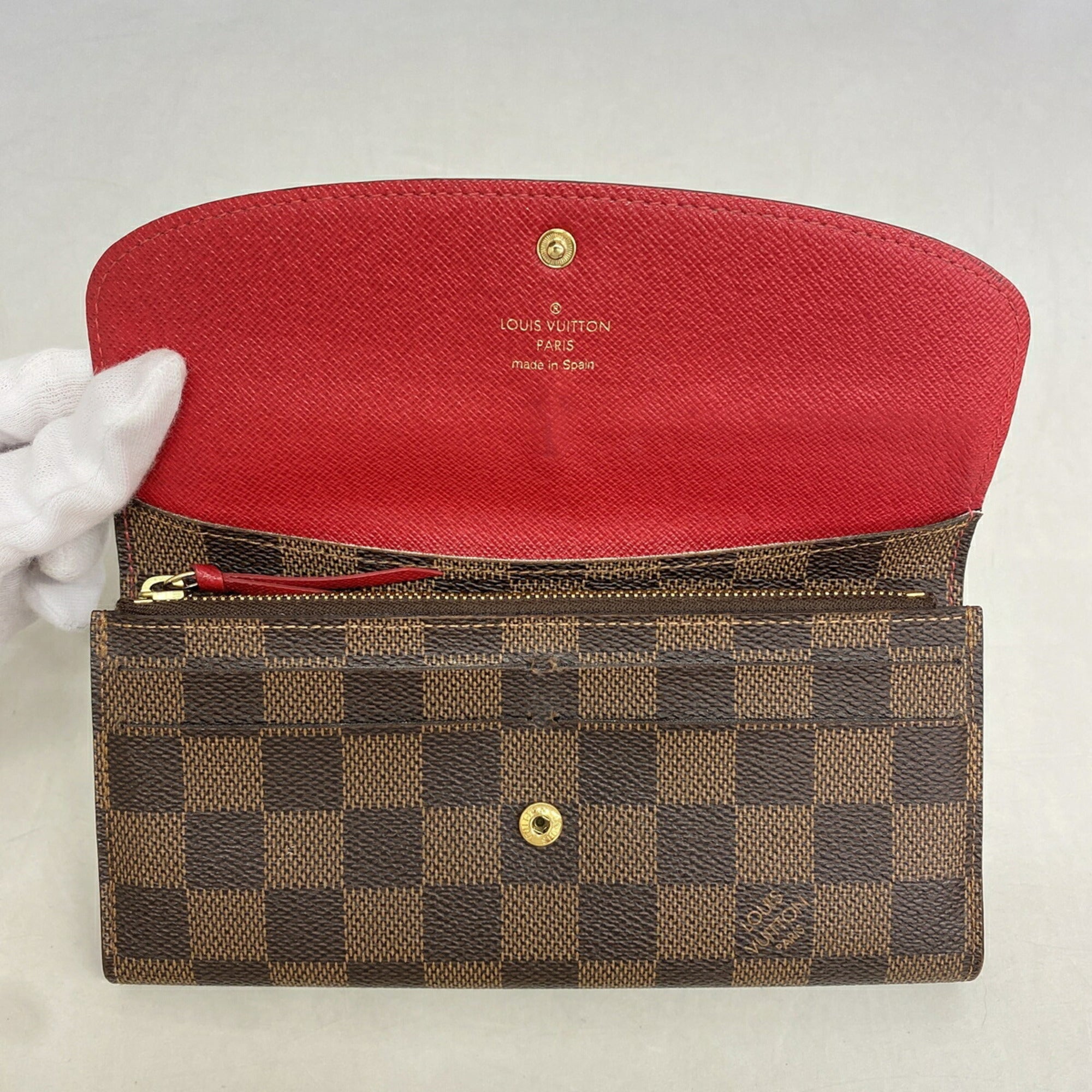 Louis Vuitton Ebene Rouge Long Wallet (Bi-Fold) (Pre-Owned)