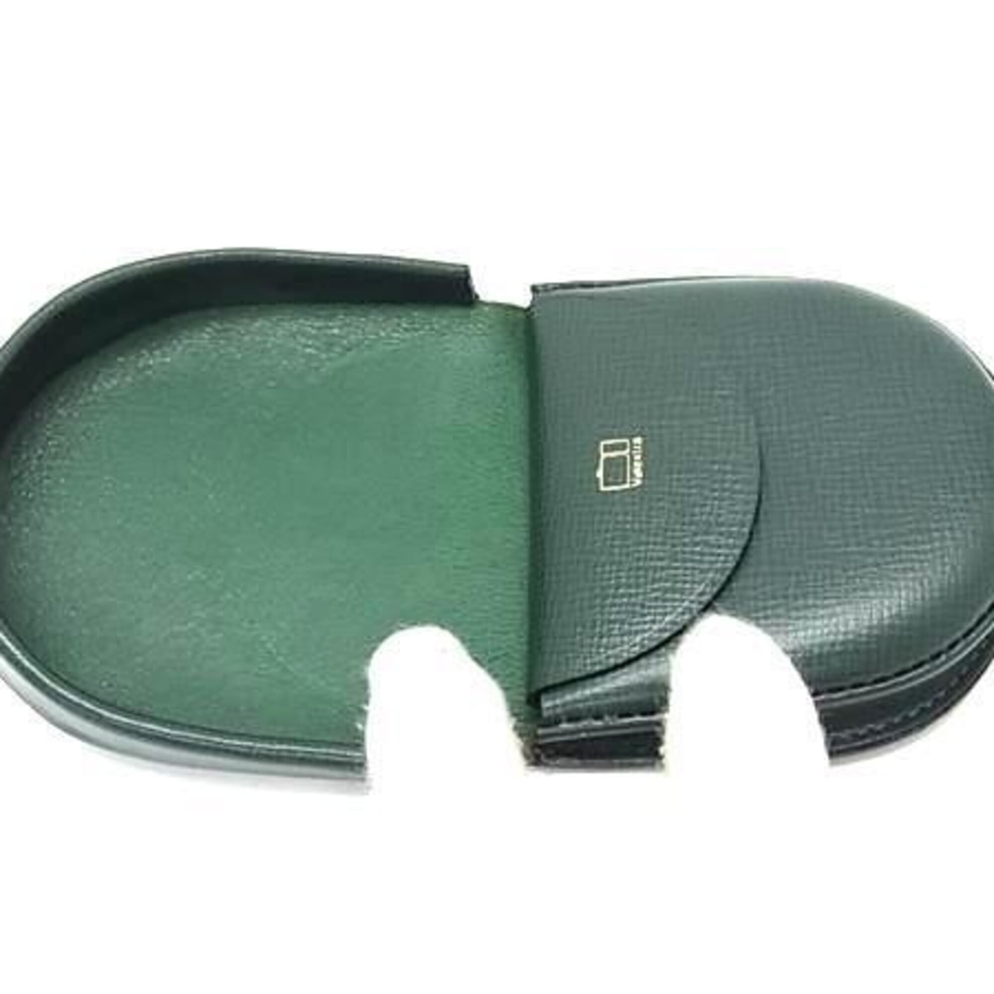 Valextra Green Leather Coin Purse/Coin Case (Pre-Owned)