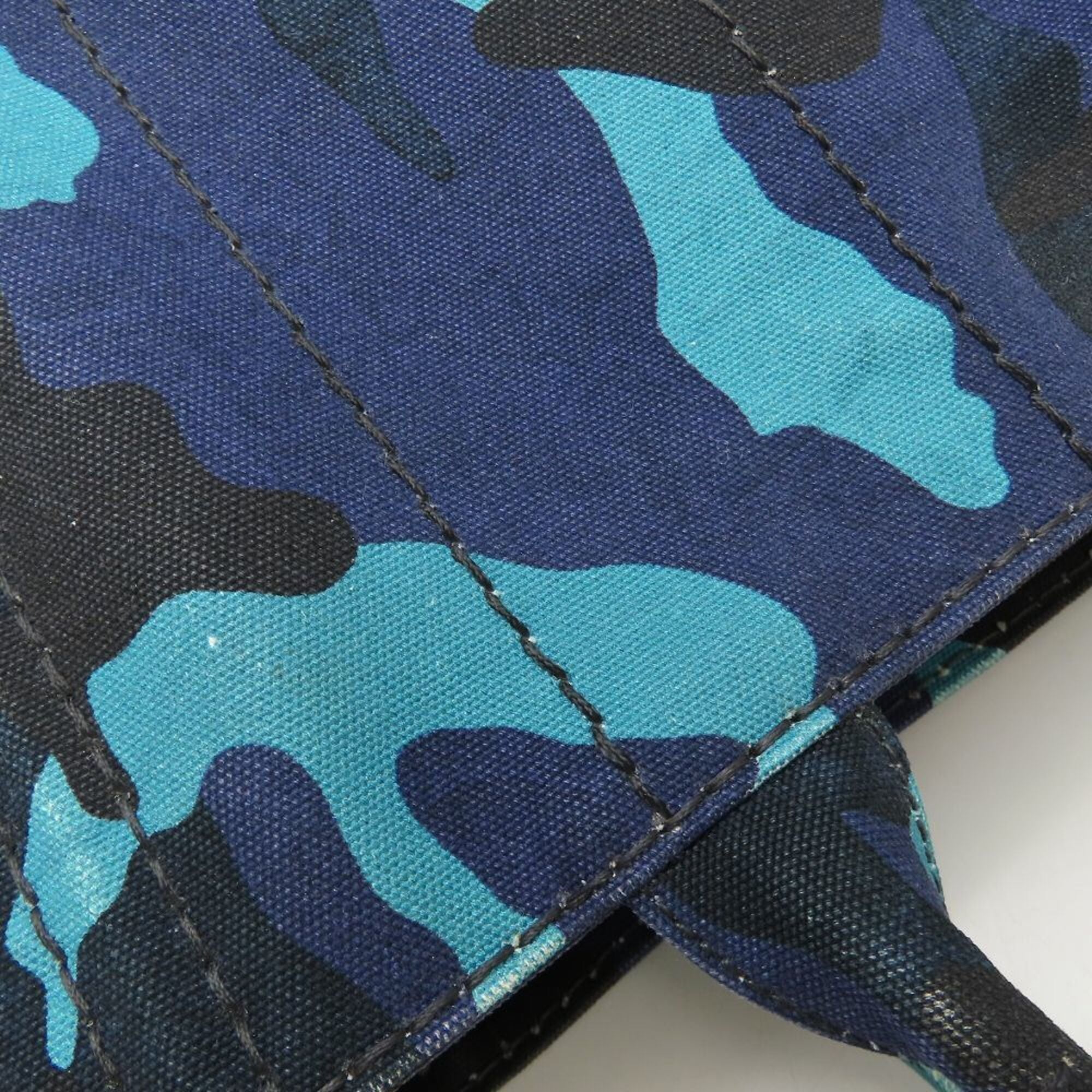 Prada Blue Camouflage Canvas Tote Bag (Pre-Owned)
