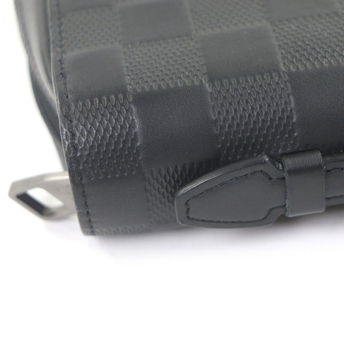 Louis Vuitton Damier Infini Black Leather Long Wallet (Bi-Fold) (Pre-Owned)