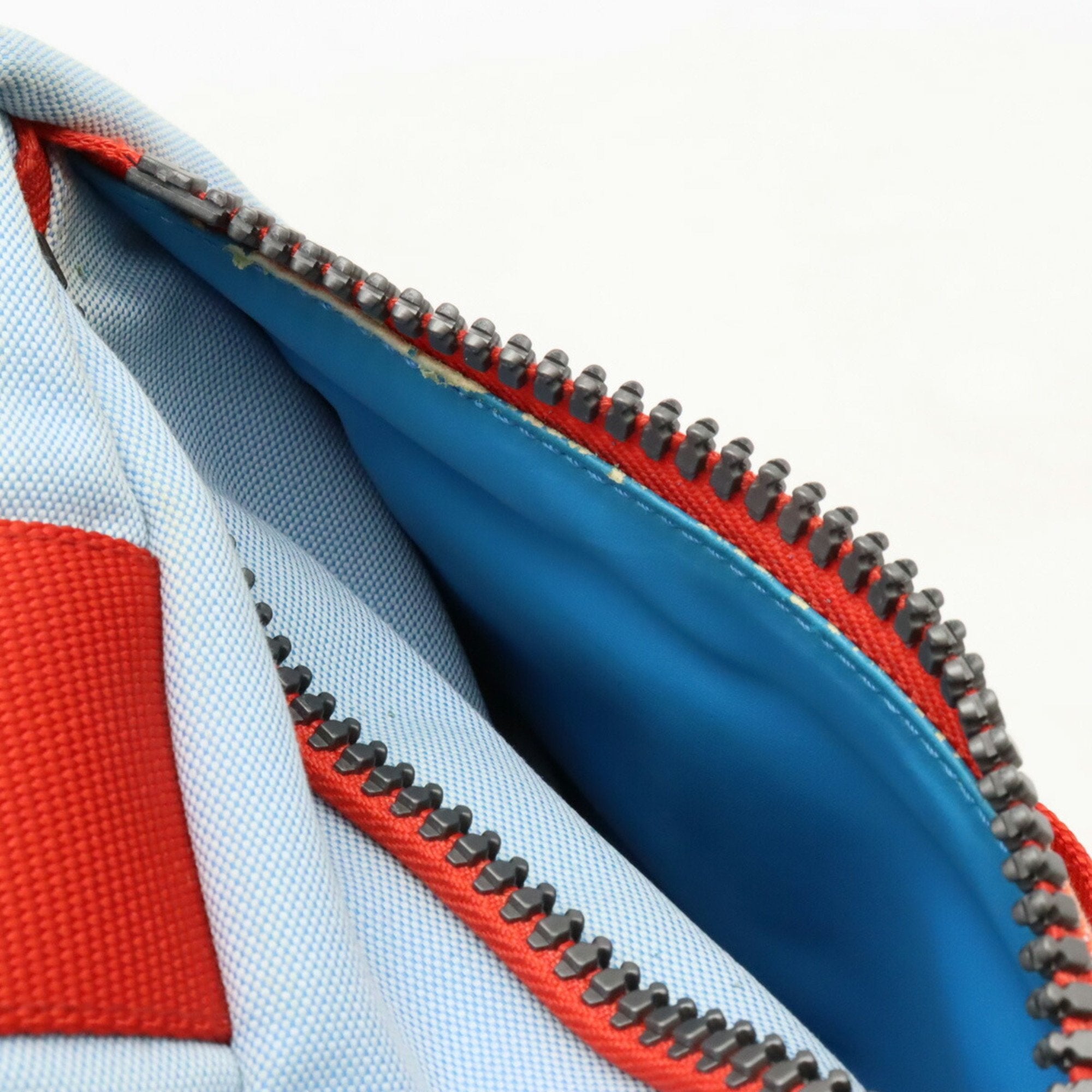 Chanel Sport Light Blue Red Color Nylon Canvas Shoulder Bag (Pre-Owned)