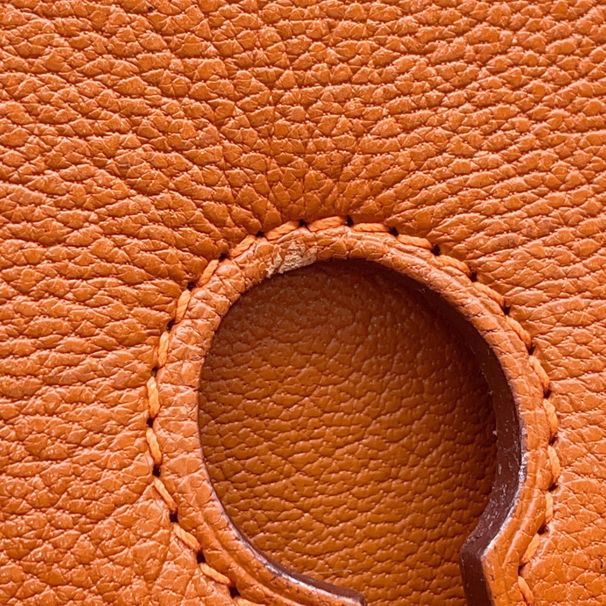 Hermes Birkin Orange Chevre Myzore Leather Handbag (Pre-Owned)