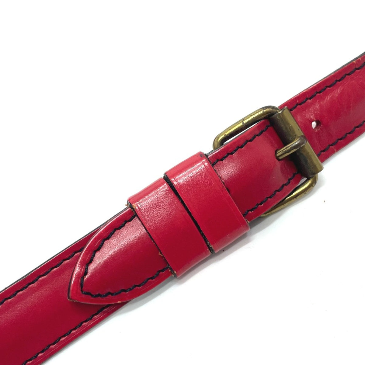 Louis Vuitton Red Leather Shoulder Bag (Pre-Owned)