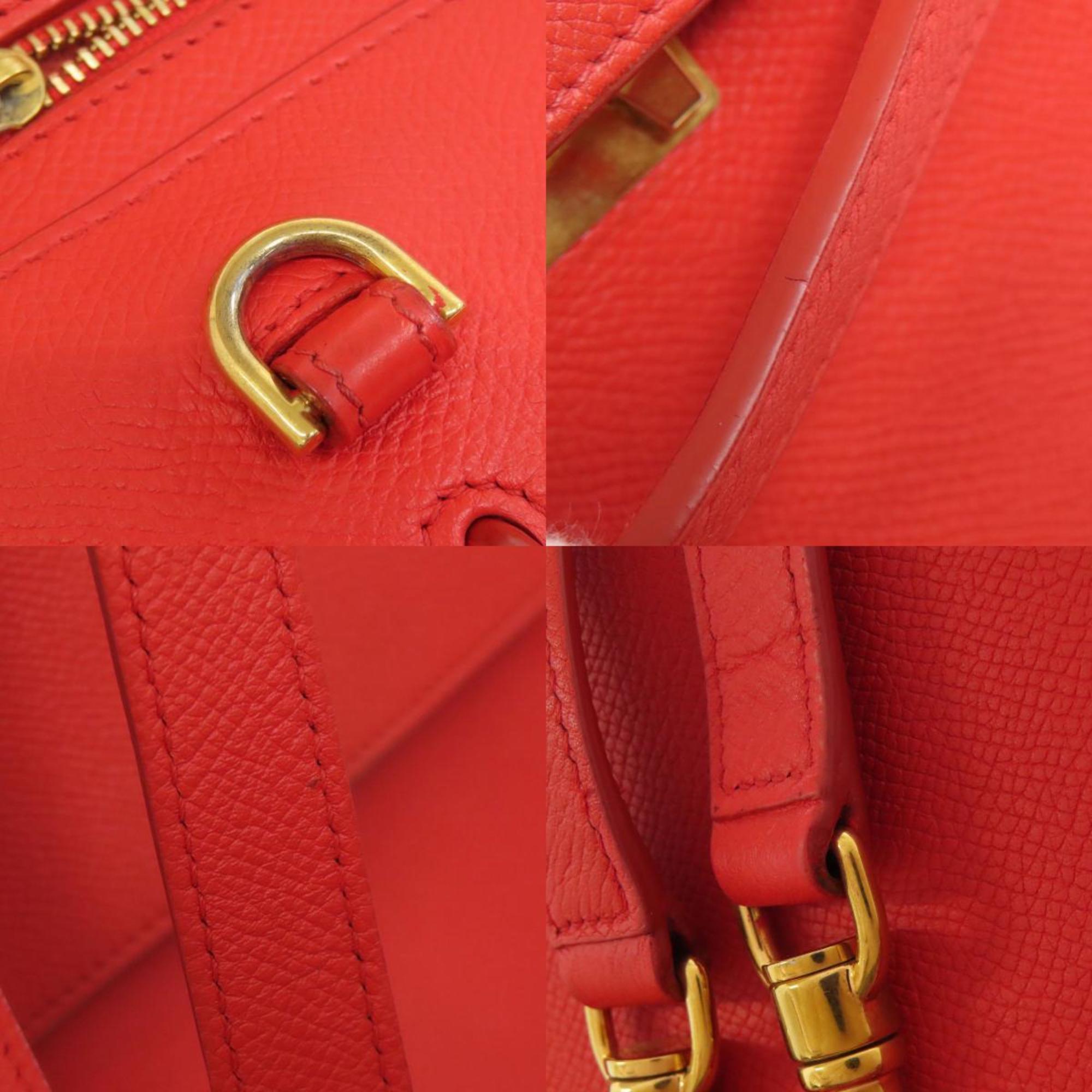 Celine Red Color Leather Handbag (Pre-Owned)
