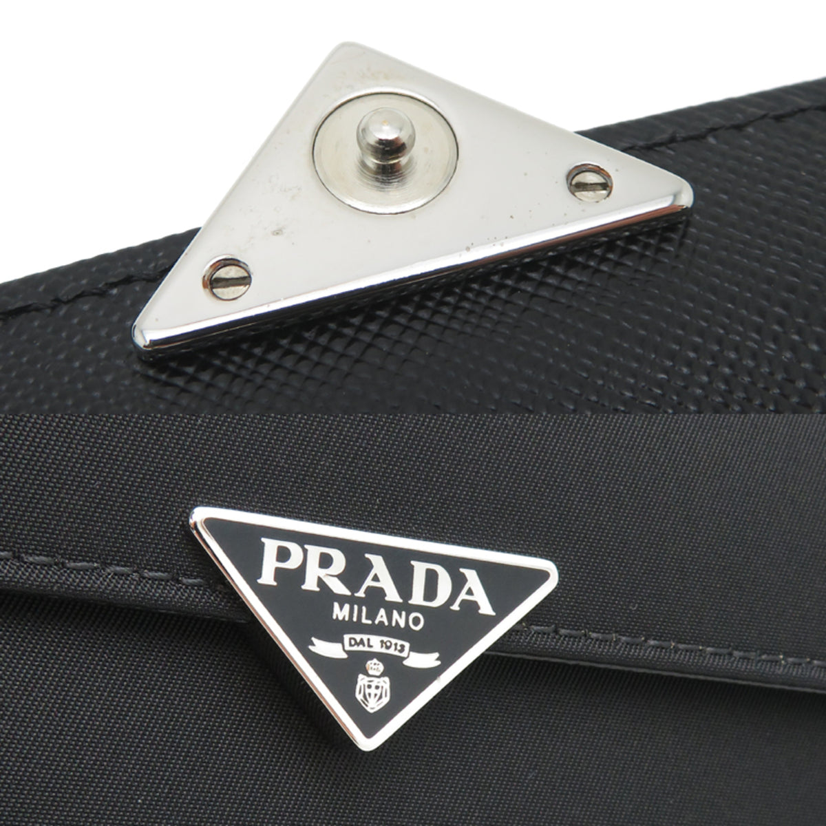 Prada Black Nylon Long Wallet (Bi-Fold) (Pre-Owned)