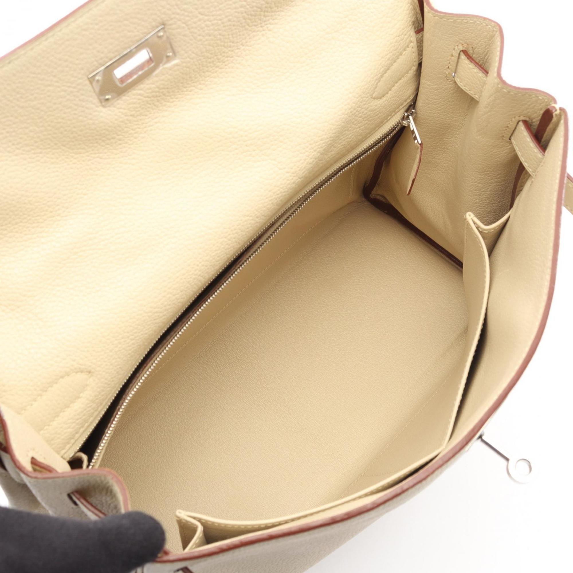 Hermes Beige Parchemin Leather Handbag (Pre-Owned)