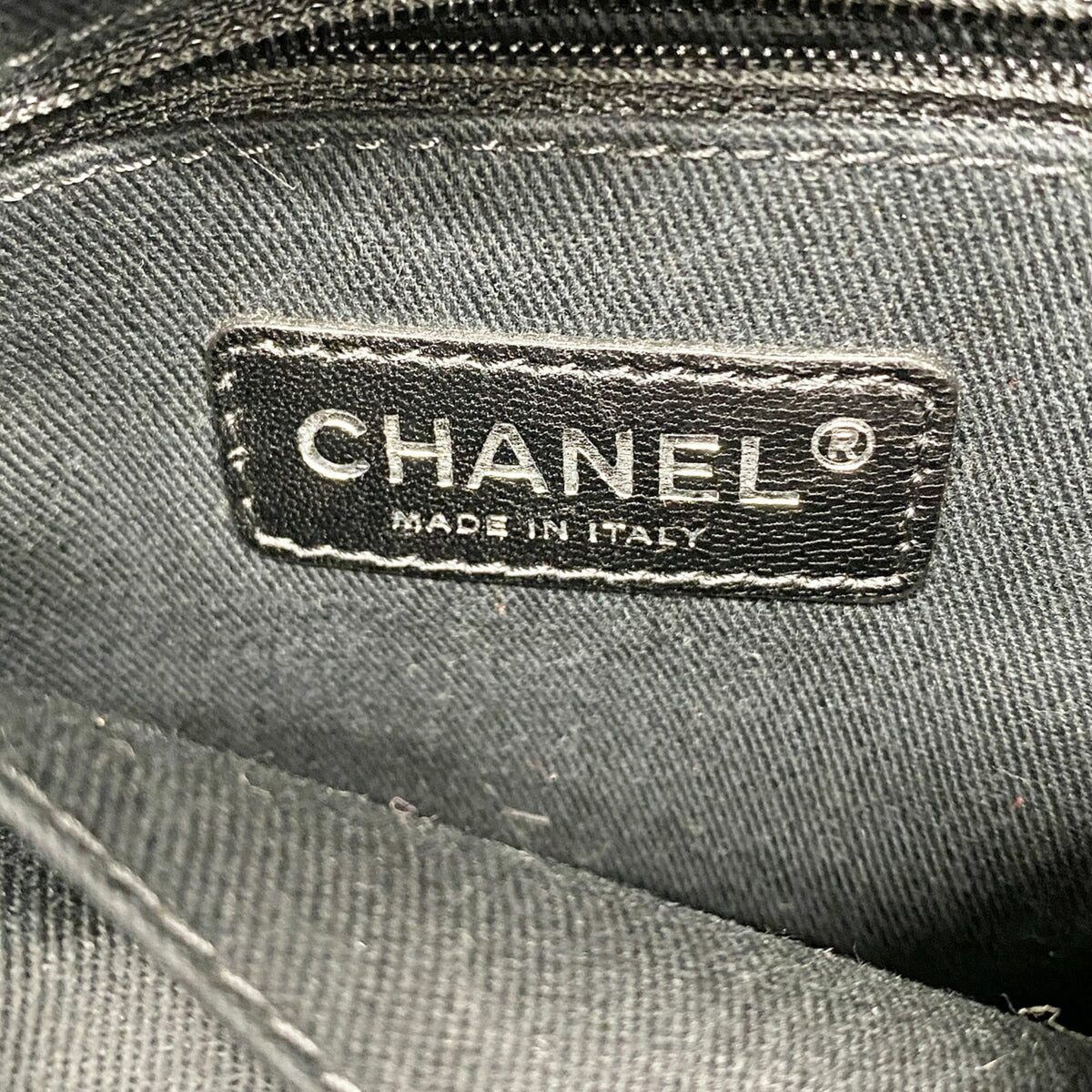 Chanel Gray Canvas Tote Bag (Pre-Owned)