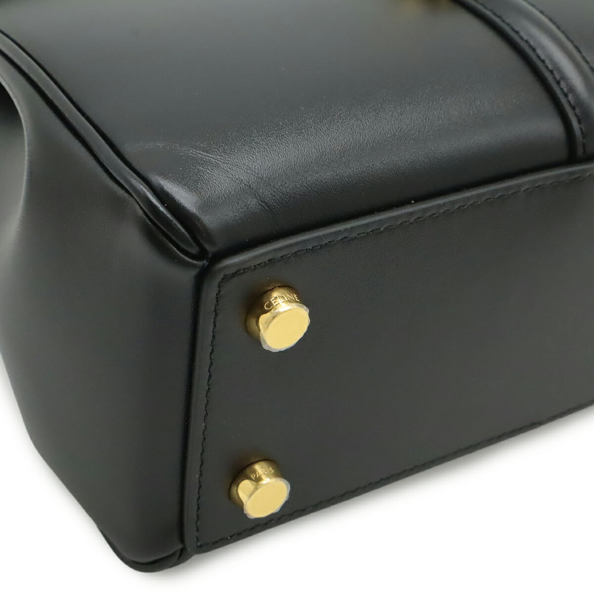 Celine Black Leather Handbag Shoulder Bag (Pre-Owned)
