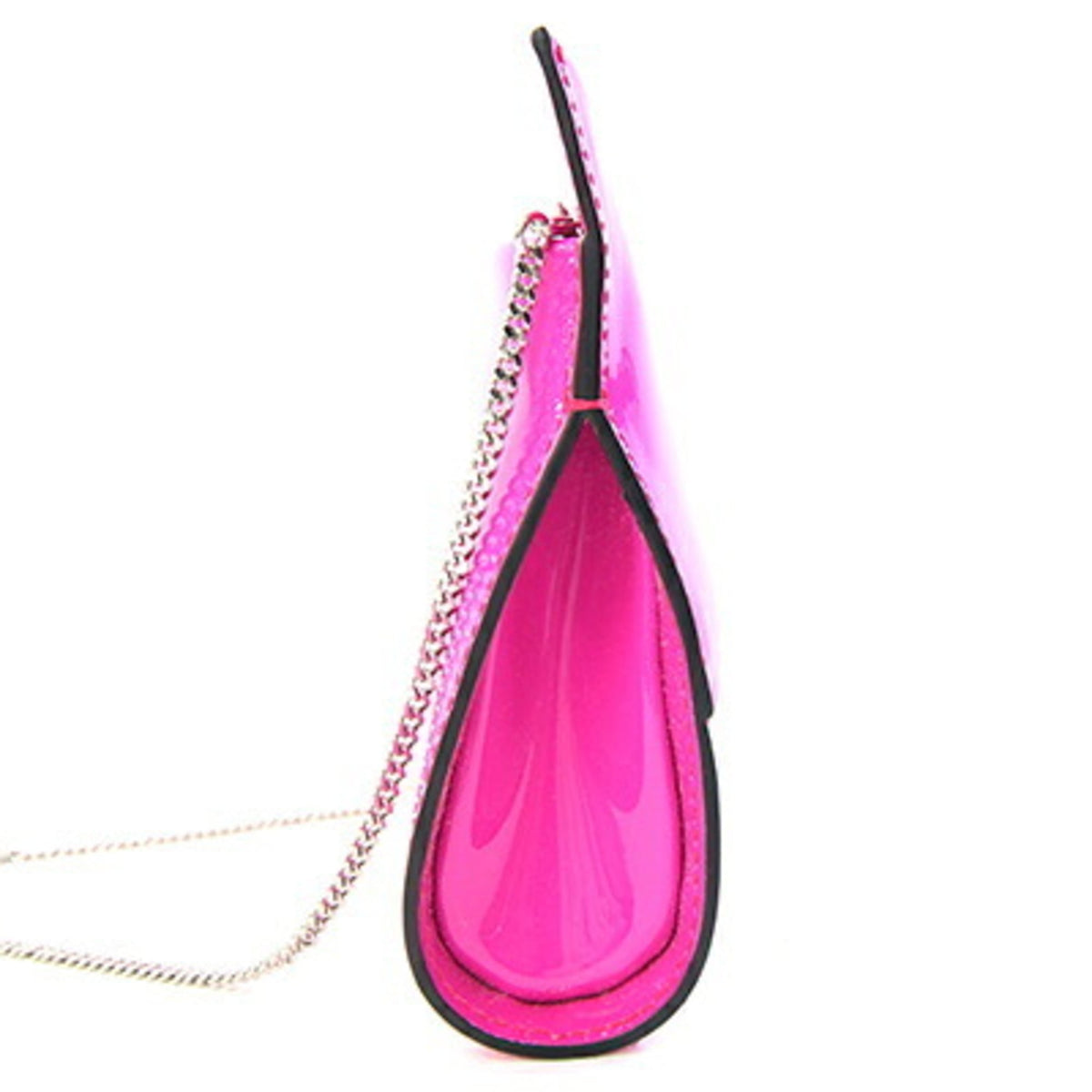 Christian Louboutin Pink Patent Leather Clutch Bag Shoulder Bag (Pre-Owned)