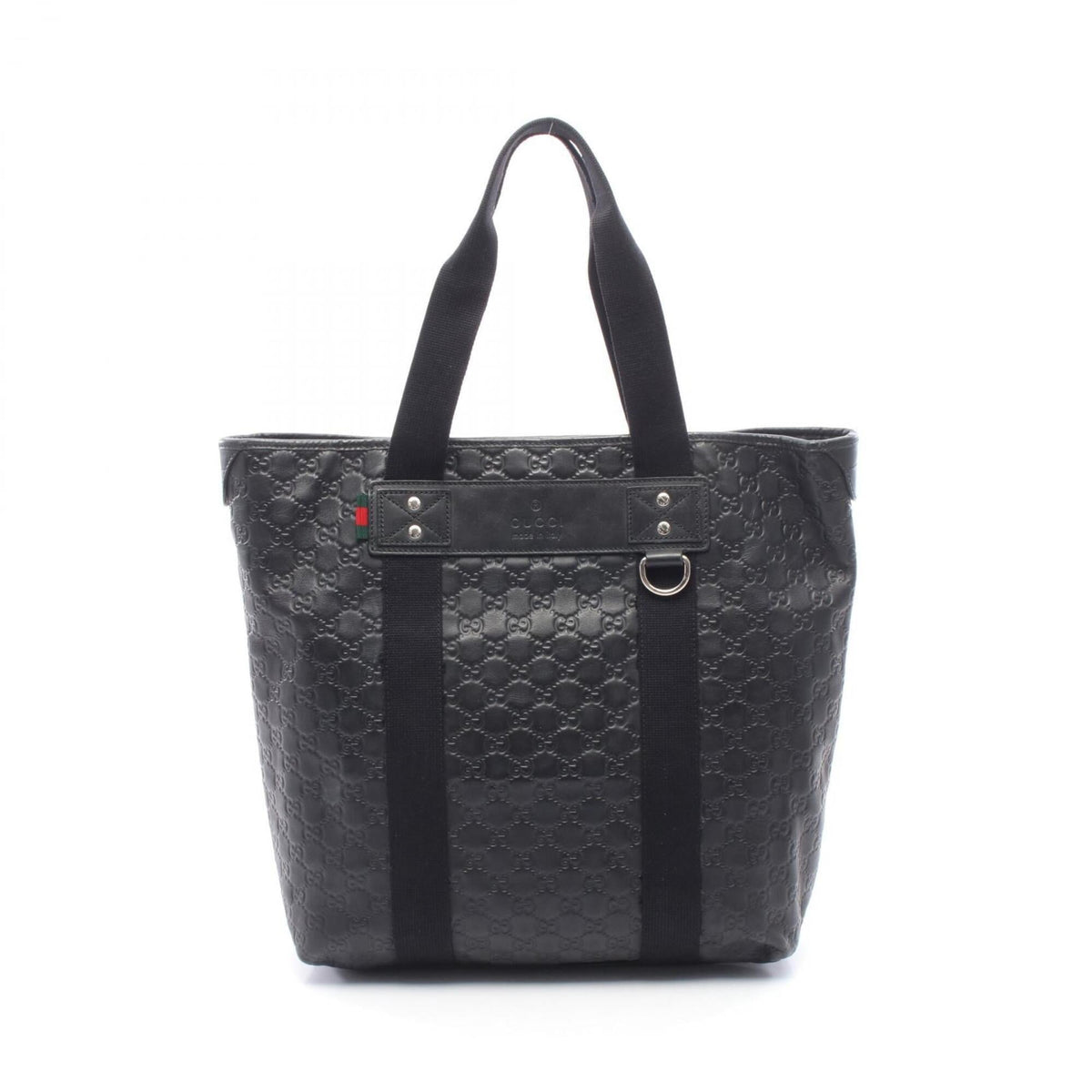 Gucci Black Leather Handbag Tote Bag (Pre-Owned)