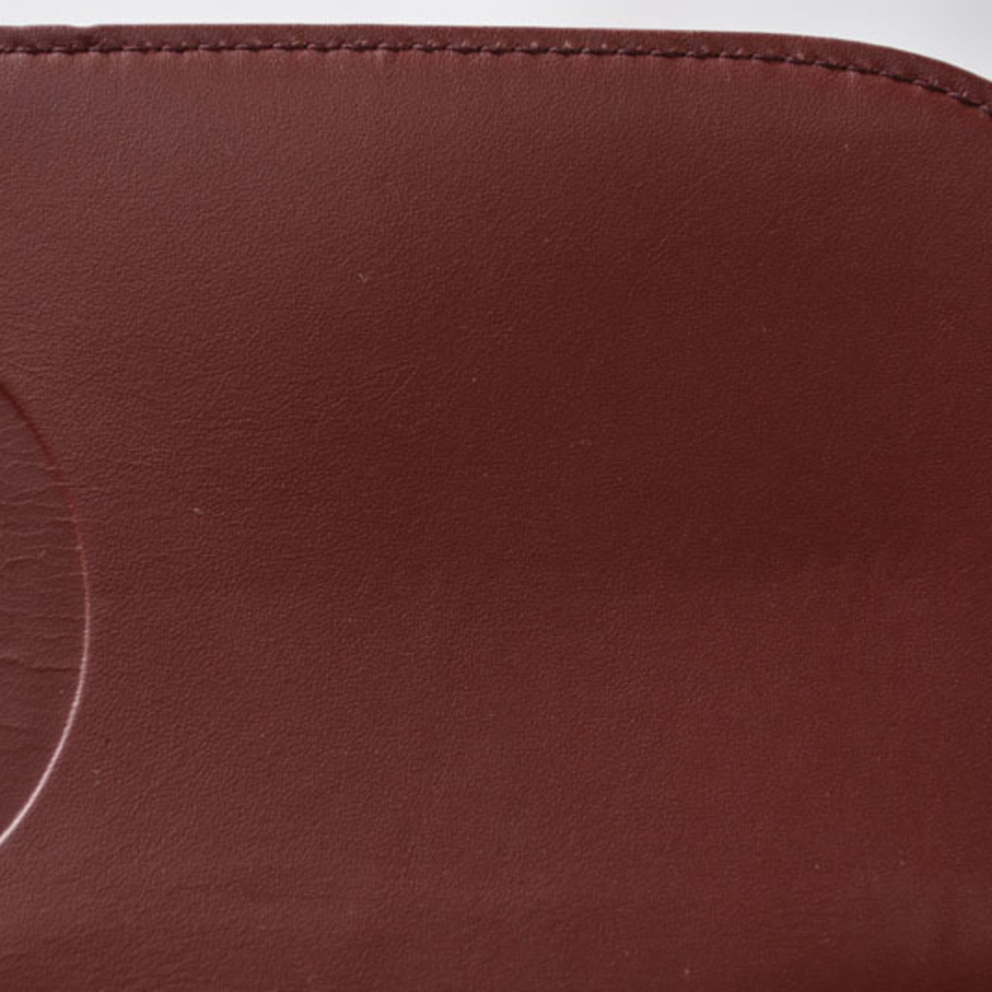 Cartier Bordeaux Leather Shoulder Bag (Pre-Owned)