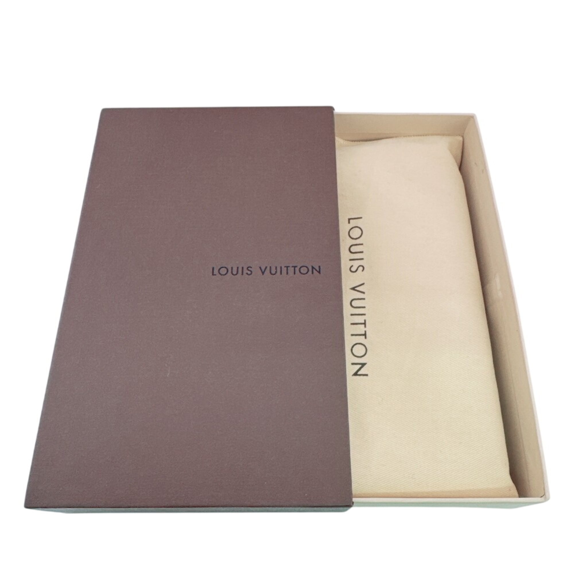 Louis Vuitton Brown Leather Long Wallet (Tri-Fold) (Pre-Owned)