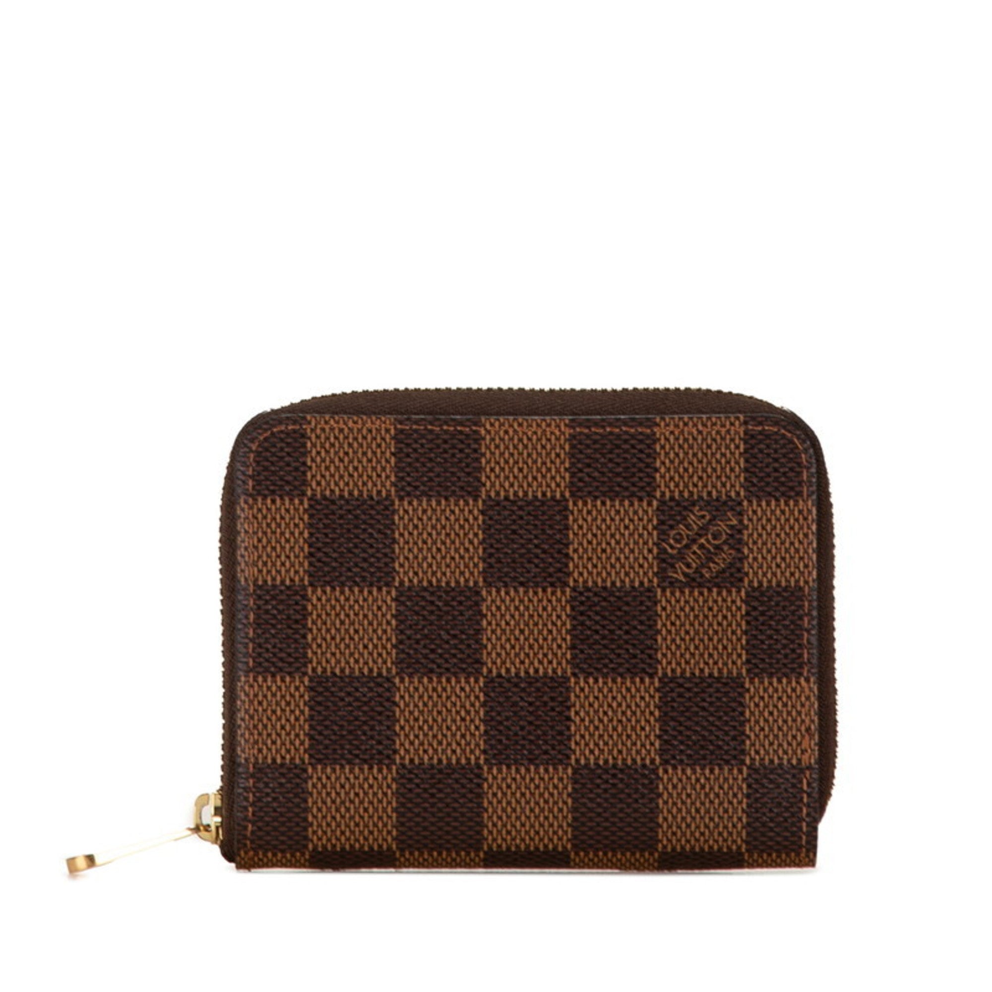 Louis Vuitton Brown Damier Canvas Pvc Leather Coin Purse/Coin Case (Pre-Owned)
