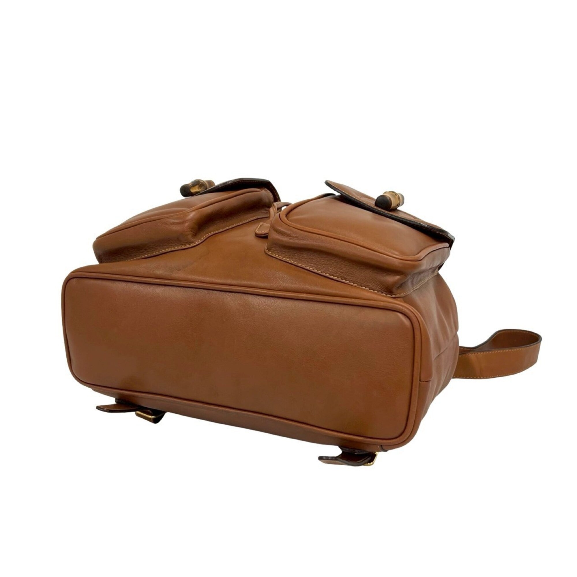 Gucci Brown Leather Backpack (Pre-Owned)