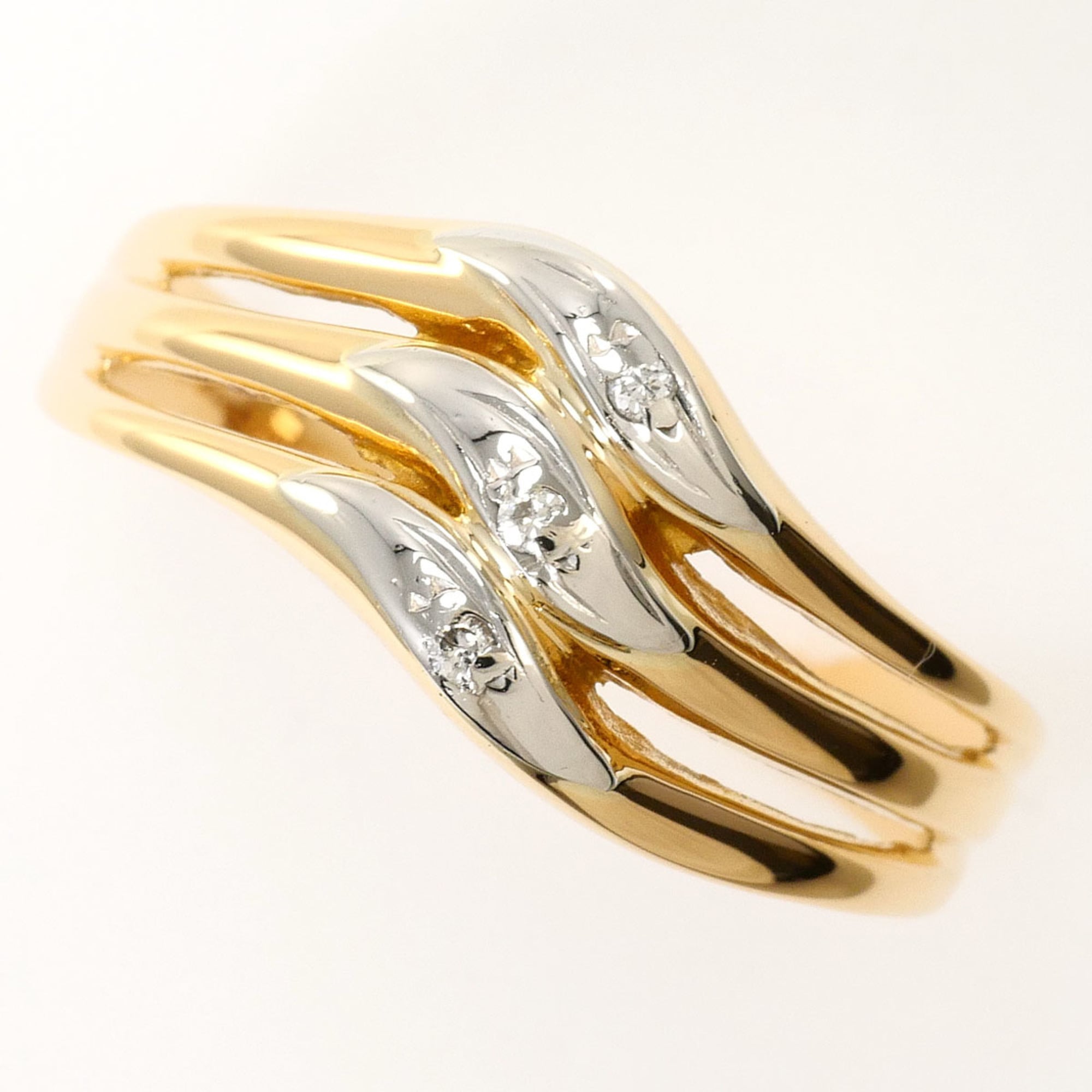 Unbranded Platinum Yellow Gold Yellow Gold (18K) Platinum 900 Band Ring (Pre-Owned)