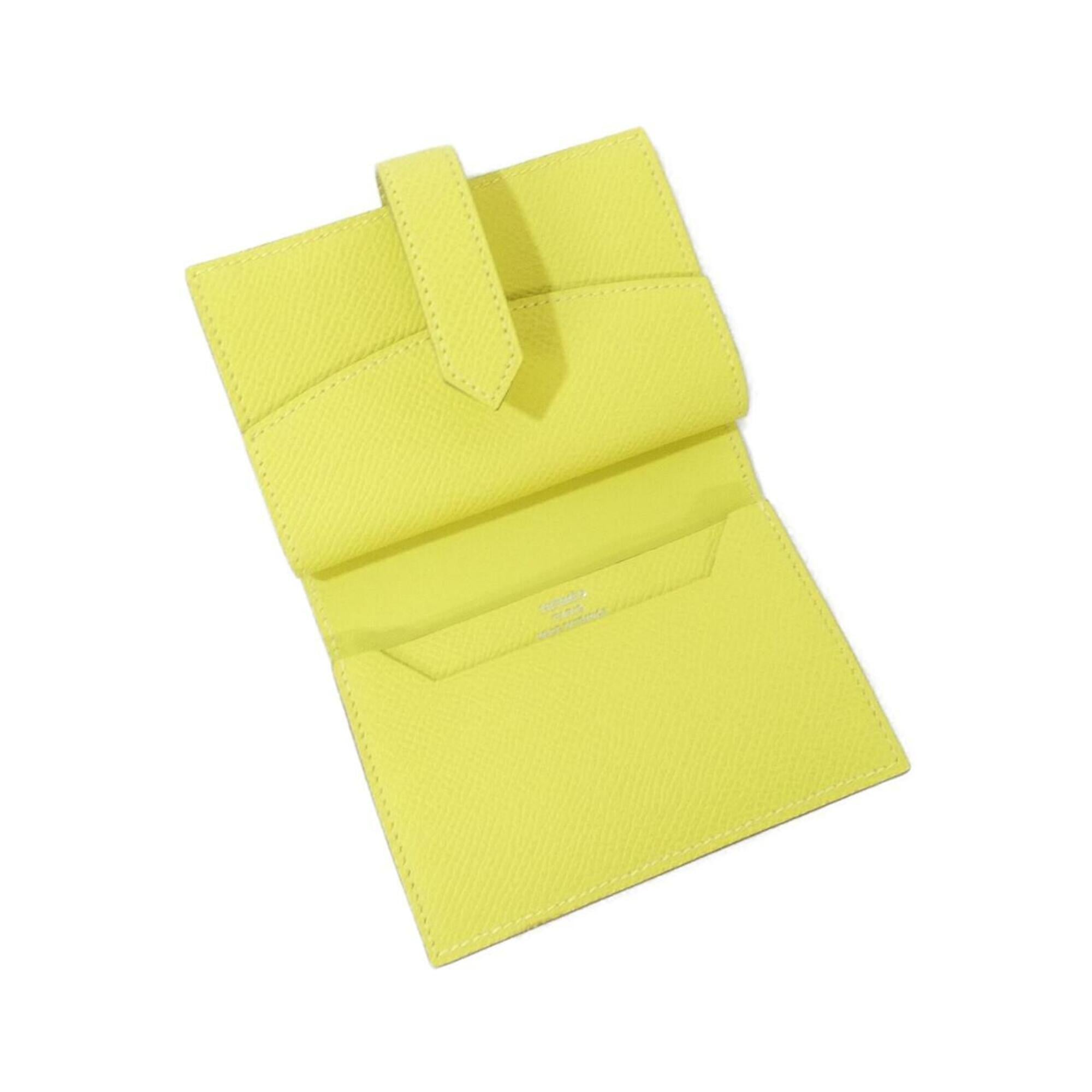 Hermes Lime Yellow Epsom Leather Wallet (Bi-Fold) (Pre-Owned)