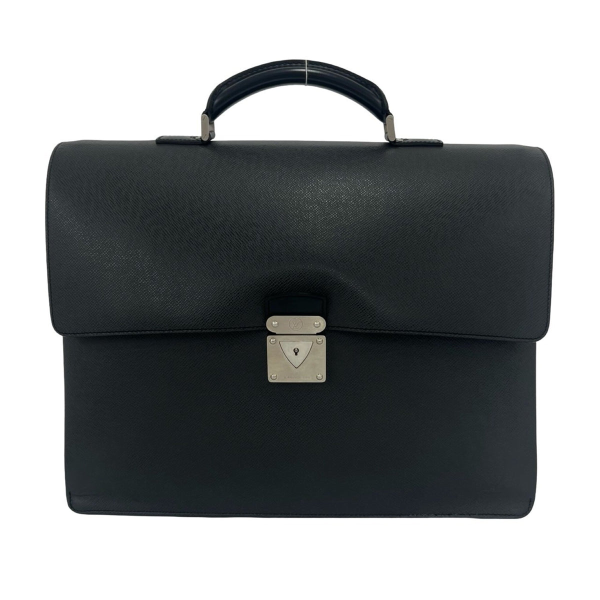 Louis Vuitton Black Leather Briefcase Handbag (Pre-Owned)