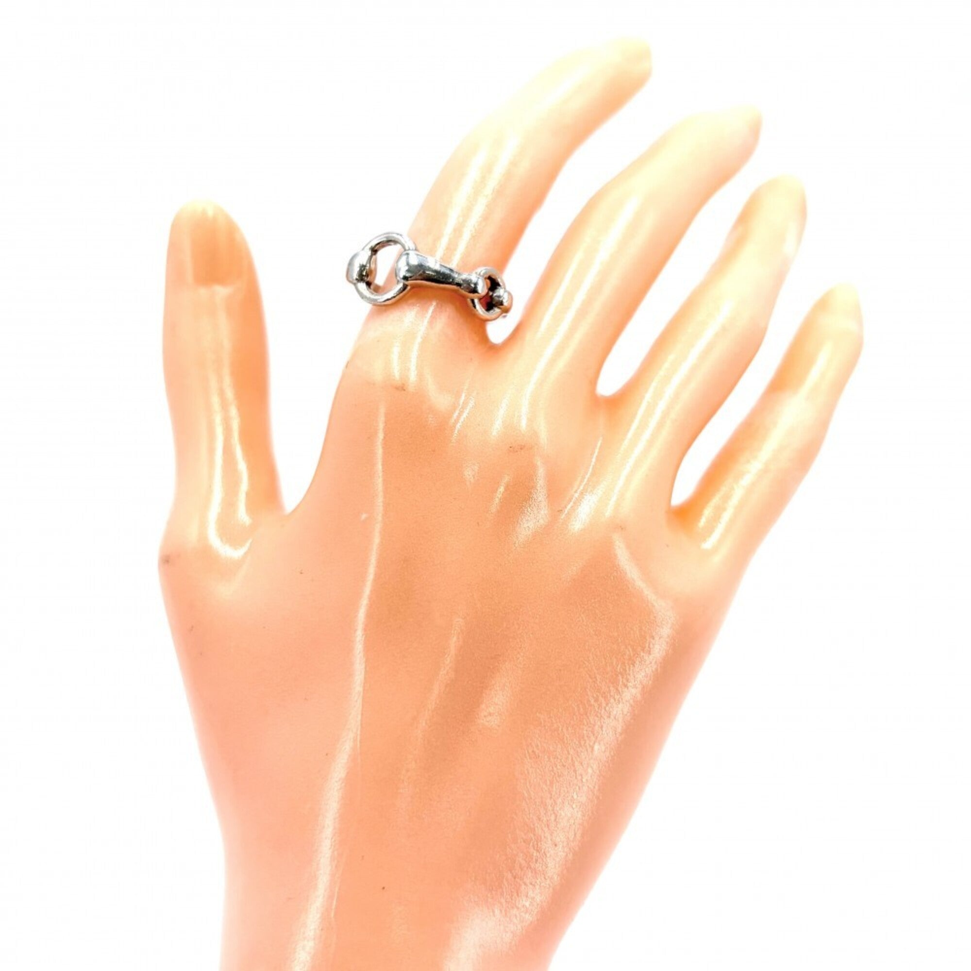Hermes Silver 925 Band Ring (Pre-Owned)