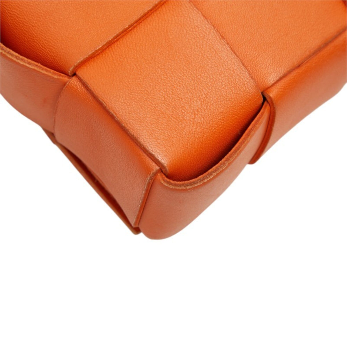 Bottega Veneta Orange Leather Shoulder Bag (Pre-Owned)