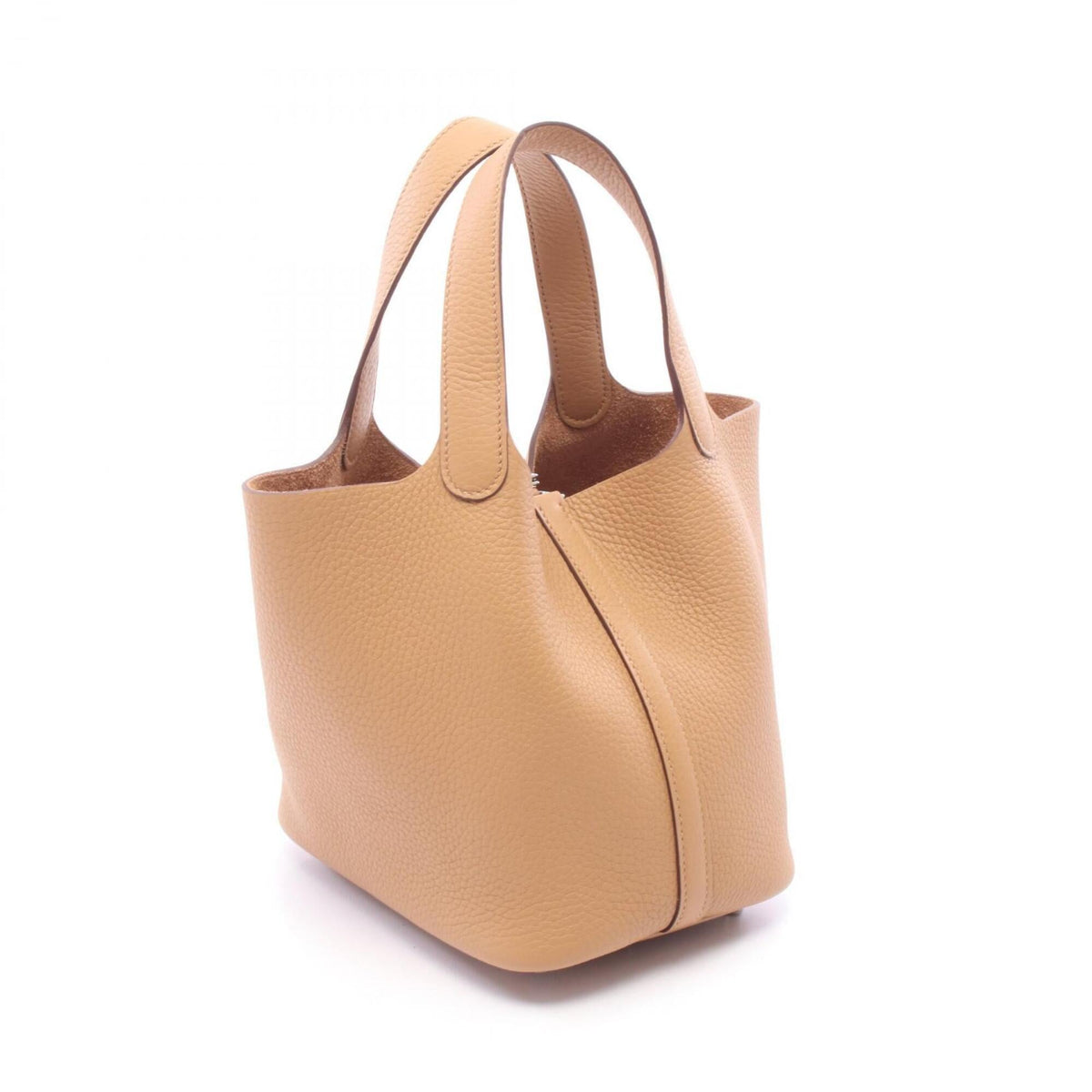 Hermes Brown Taurillon Clemence Leather Leather Handbag (Pre-Owned)