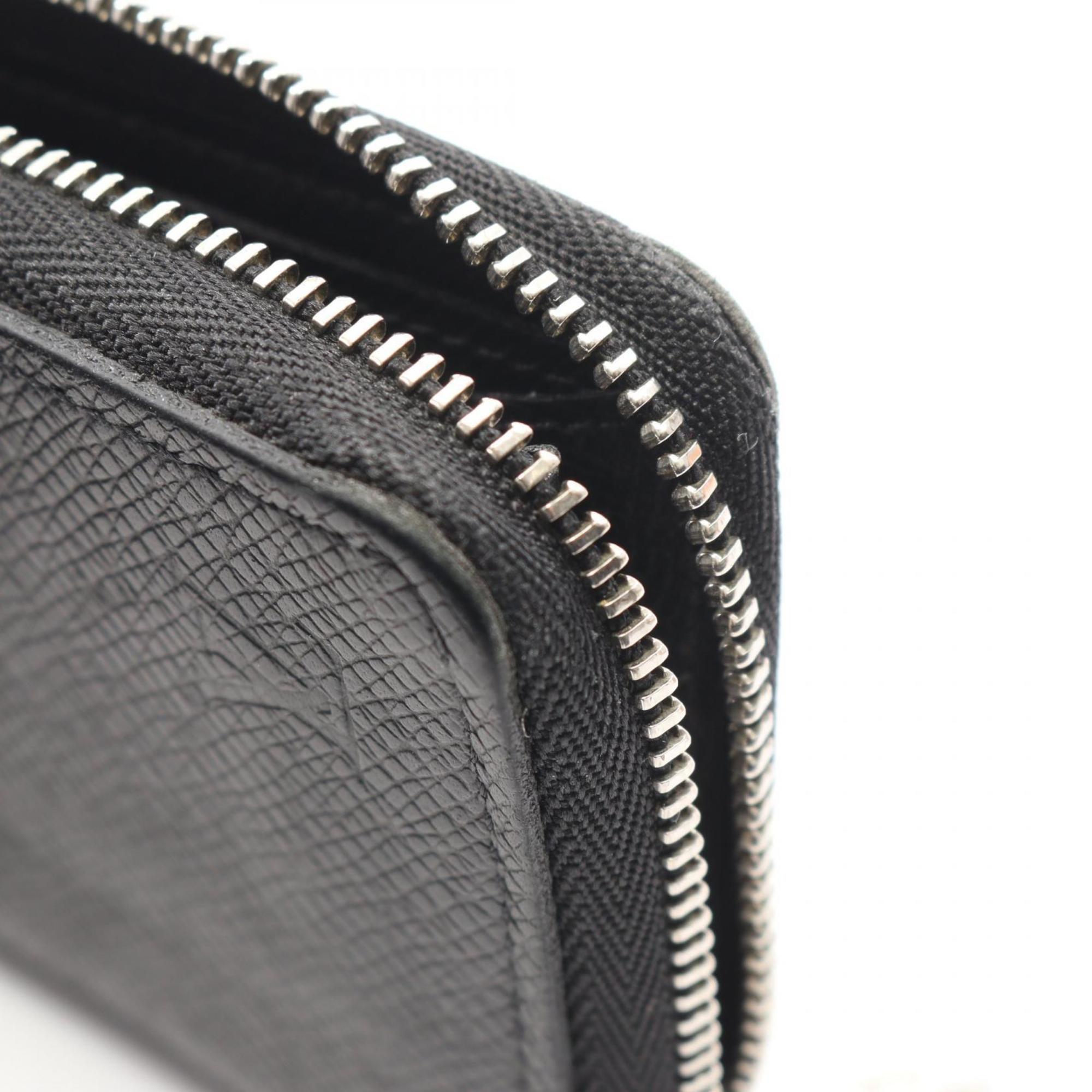 Louis Vuitton Black Taiga Leather Coin Purse/Coin Case (Pre-Owned)