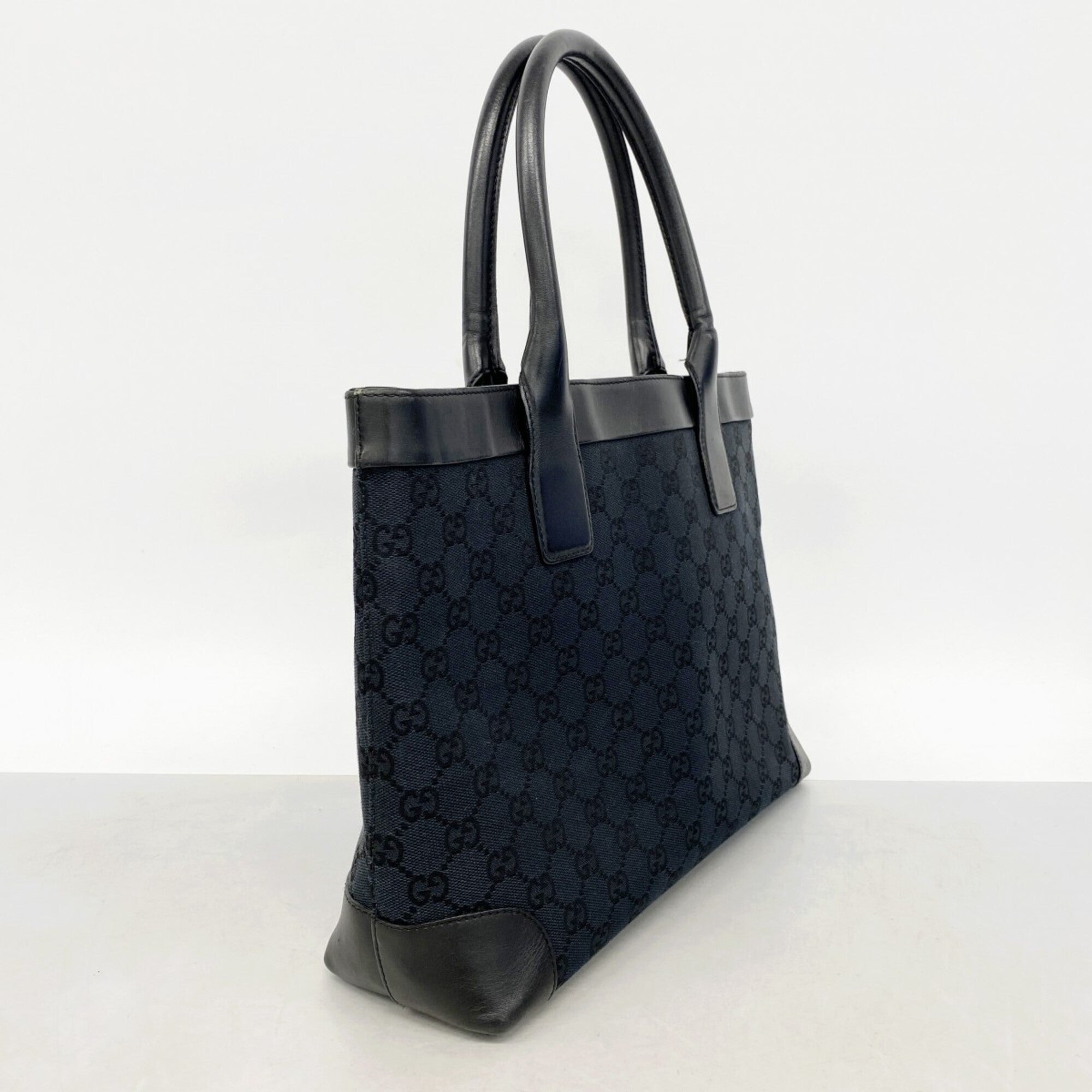 Gucci Black Canvas Tote Bag (Pre-Owned)