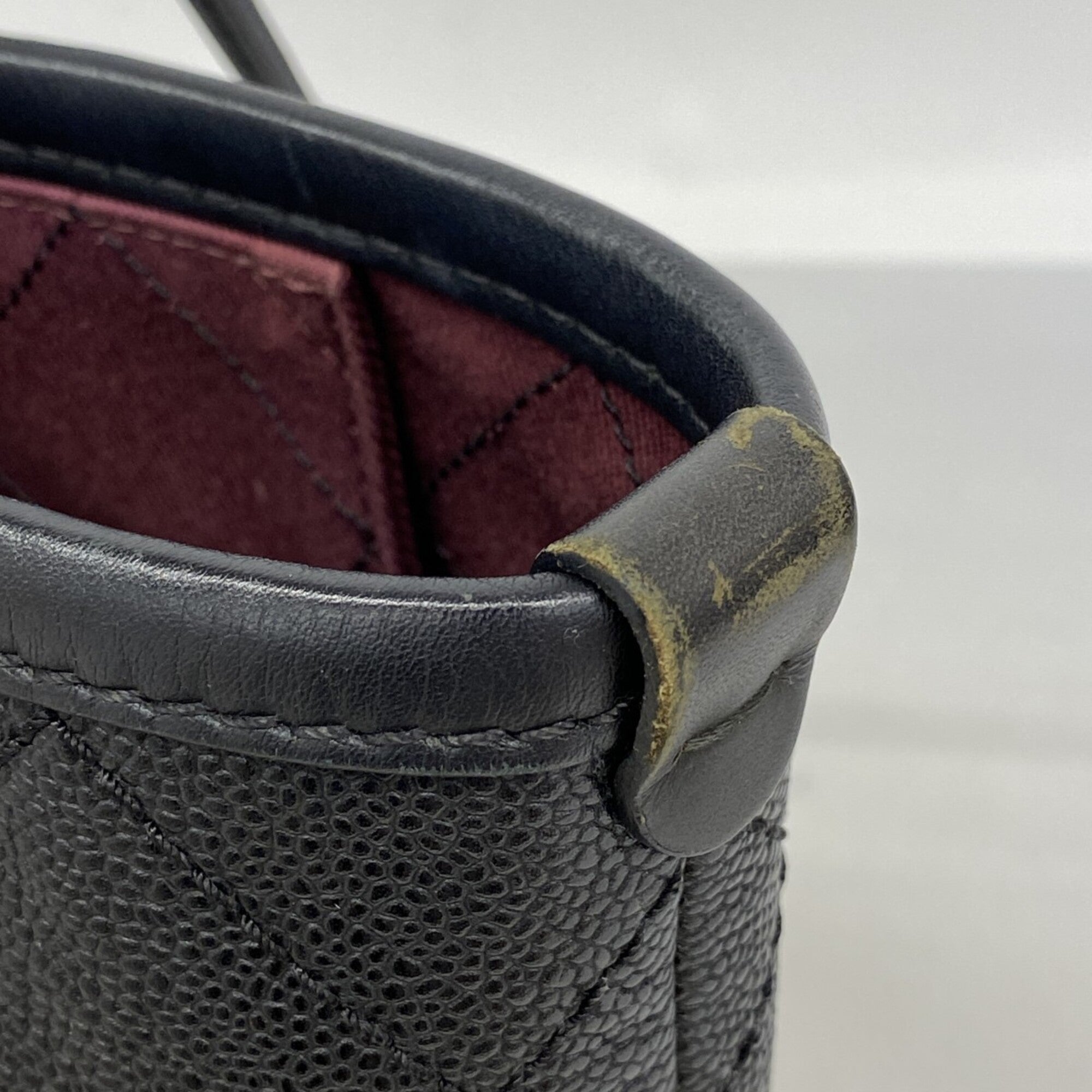 Chanel Black Grained Calfskin Tote Bag (Pre-Owned)