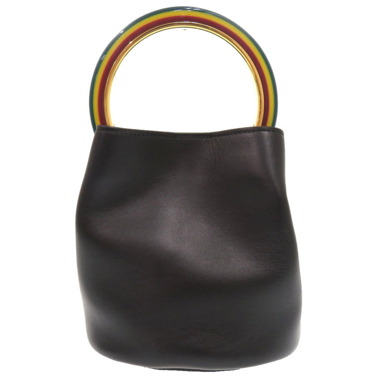 Marni Black Leather Handbag Shoulder Bag (Pre-Owned)
