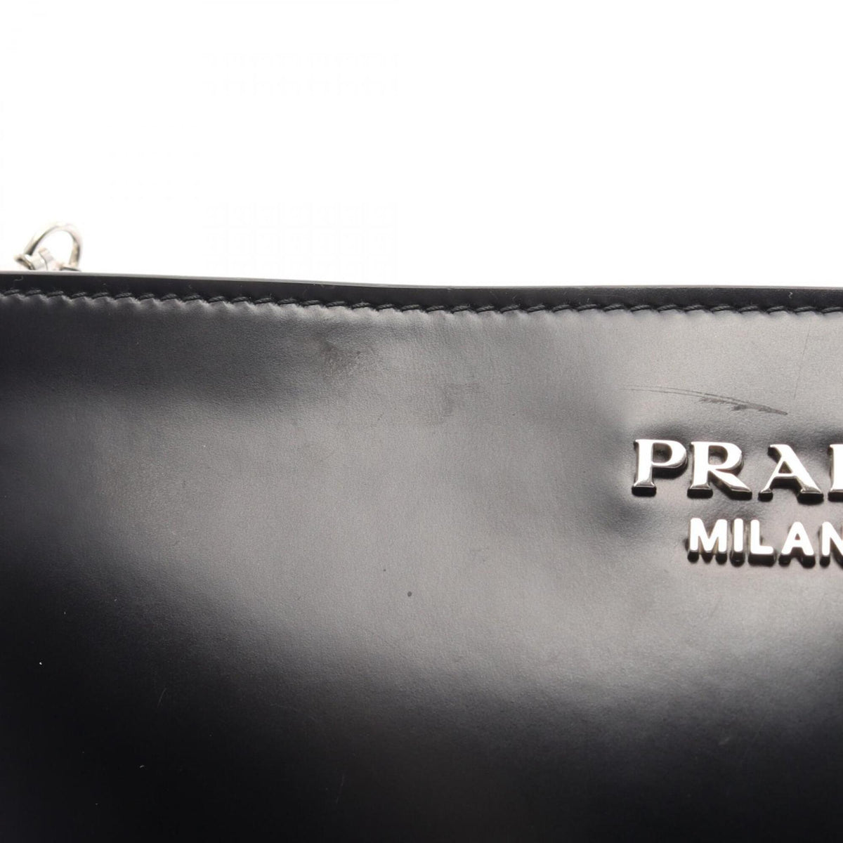 Prada Black Leather Handbag Shoulder Bag (Pre-Owned)