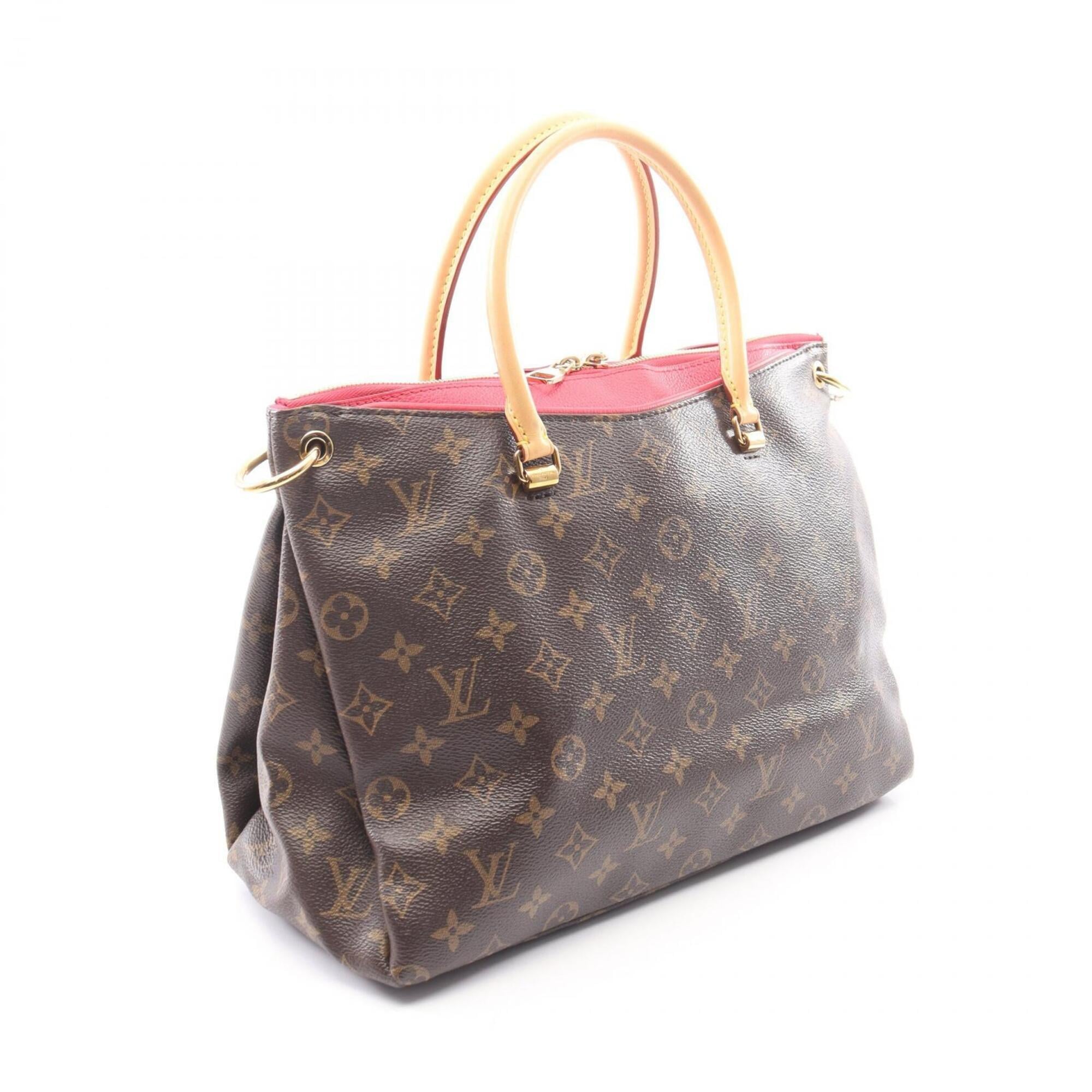 Louis Vuitton Brown Pvc Coated Canvas Leather Handbag (Pre-Owned)