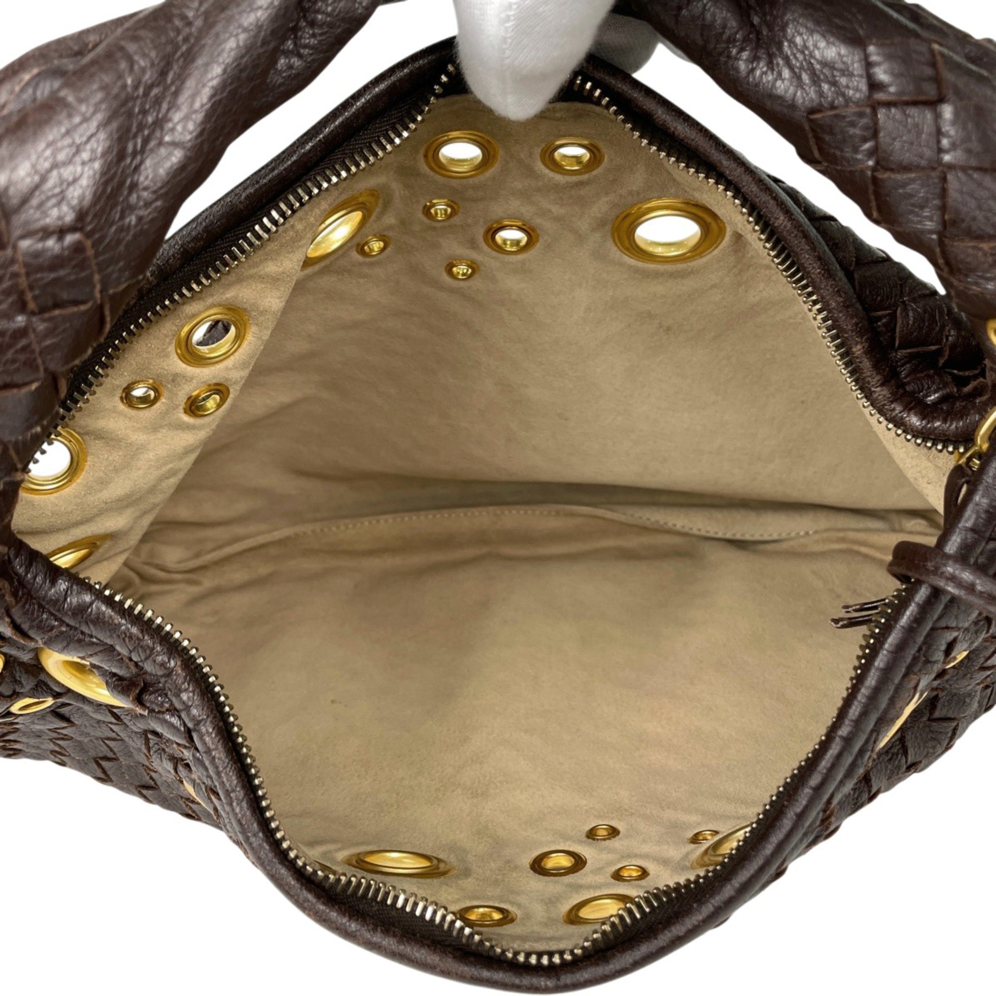 Bottega Veneta Brown Leather Handbag Pouch Shoulder Bag (Pre-Owned)