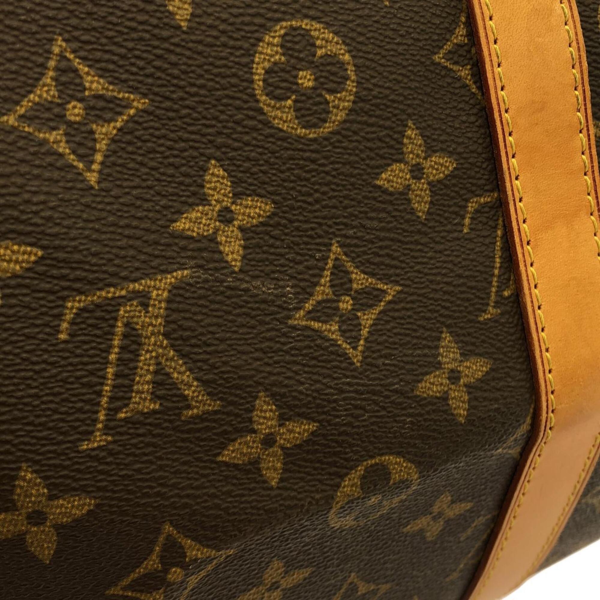 Louis Vuitton Monogram Marron Coated Canvas Boston Bag (Pre-Owned)