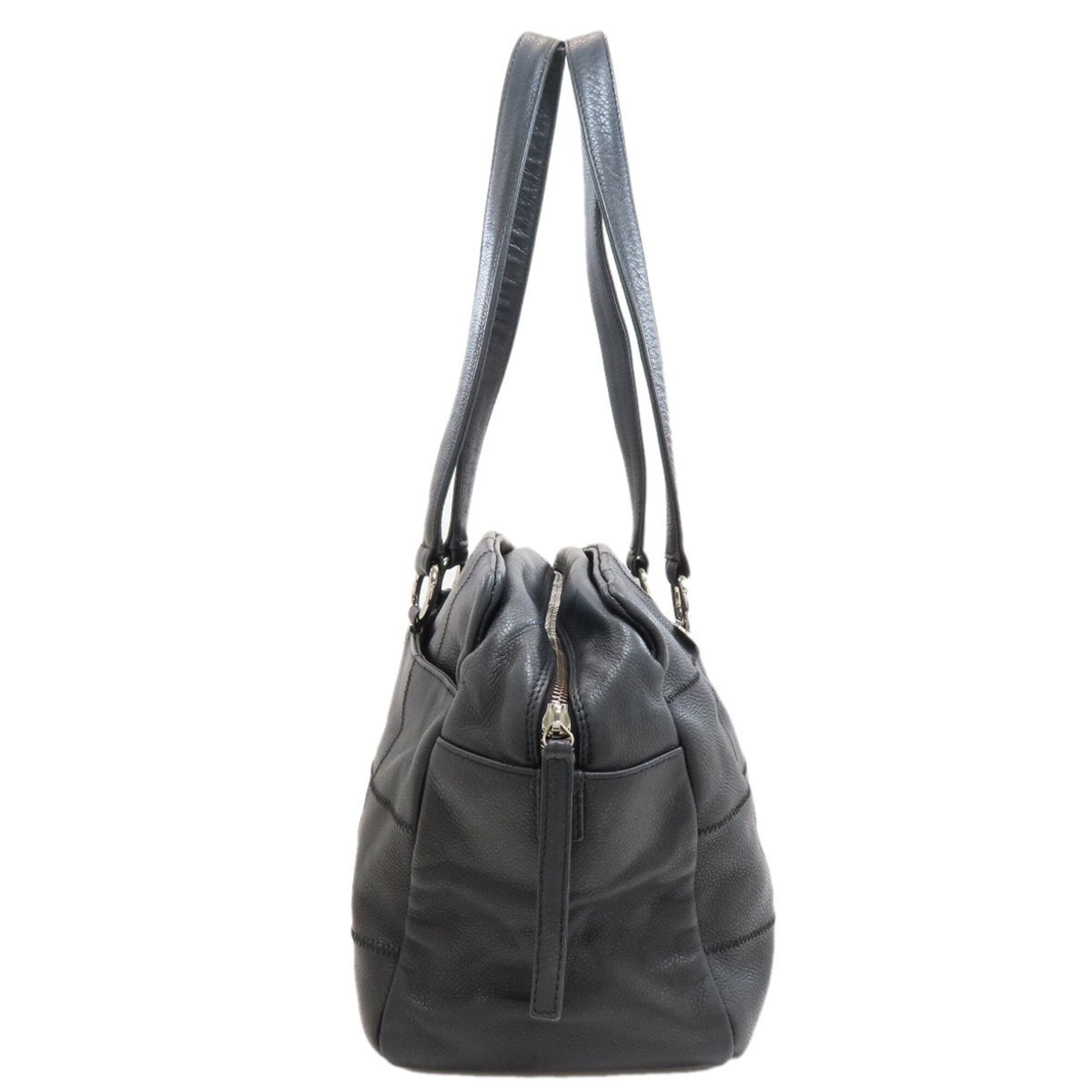 Chanel Black Leather Tote Bag (Pre-Owned)