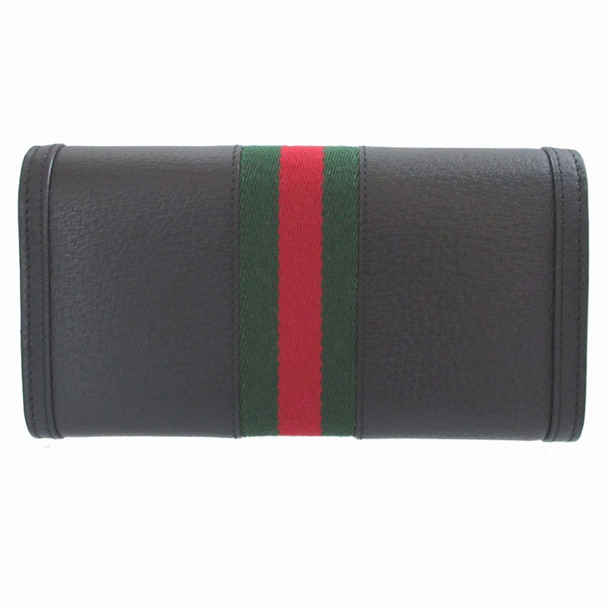 Gucci Black Leather Long Wallet (Bi-Fold) (Pre-Owned)