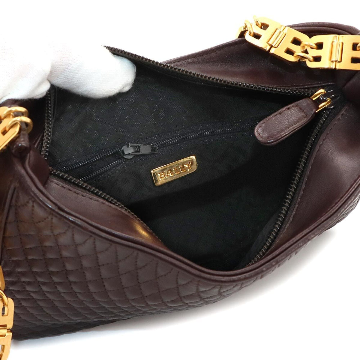 Bally Brown Leather Handbag Shoulder Bag (Pre-Owned)
