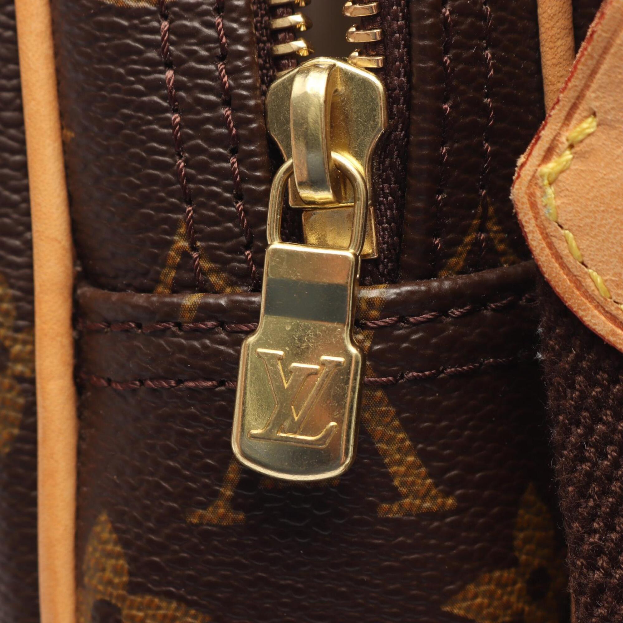 Louis Vuitton Brown Monogram Coated Canvas Leather Shoulder Bag (Pre-Owned)