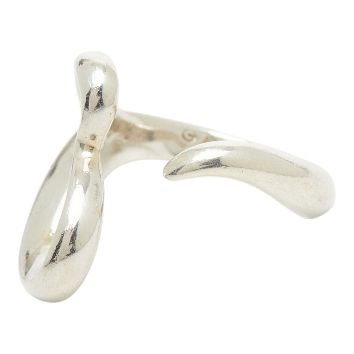 Tiffany Open Heart Silver Silver 925 Band Ring (Pre-Owned)