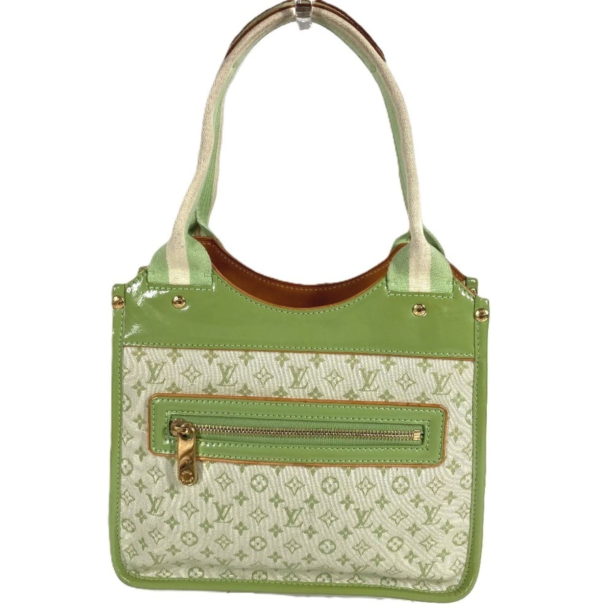 Louis Vuitton Almond Green Monogram Mini Handbag Tote Bag (Pre-Owned)