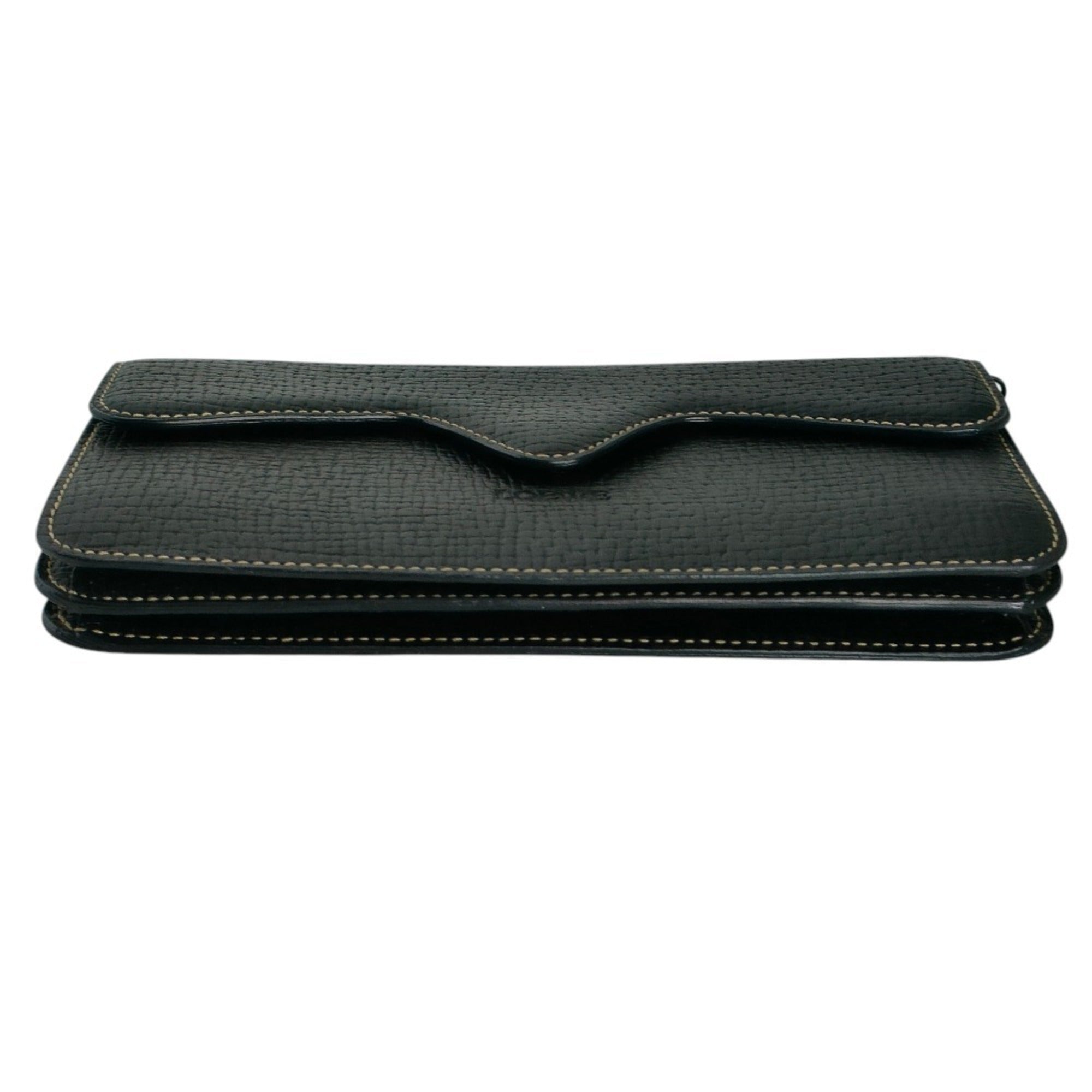 Loewe Black Leather Long Wallet (Bi-Fold) (Pre-Owned)
