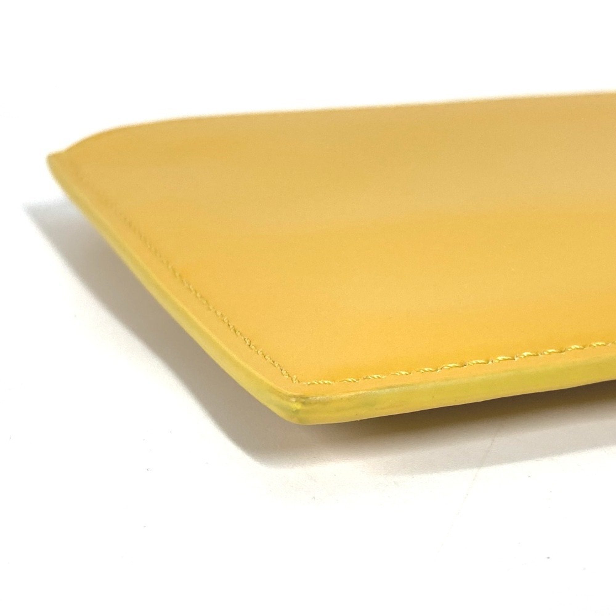 Fendi Yellow Leather Clutch Bag Pouch (Pre-Owned)