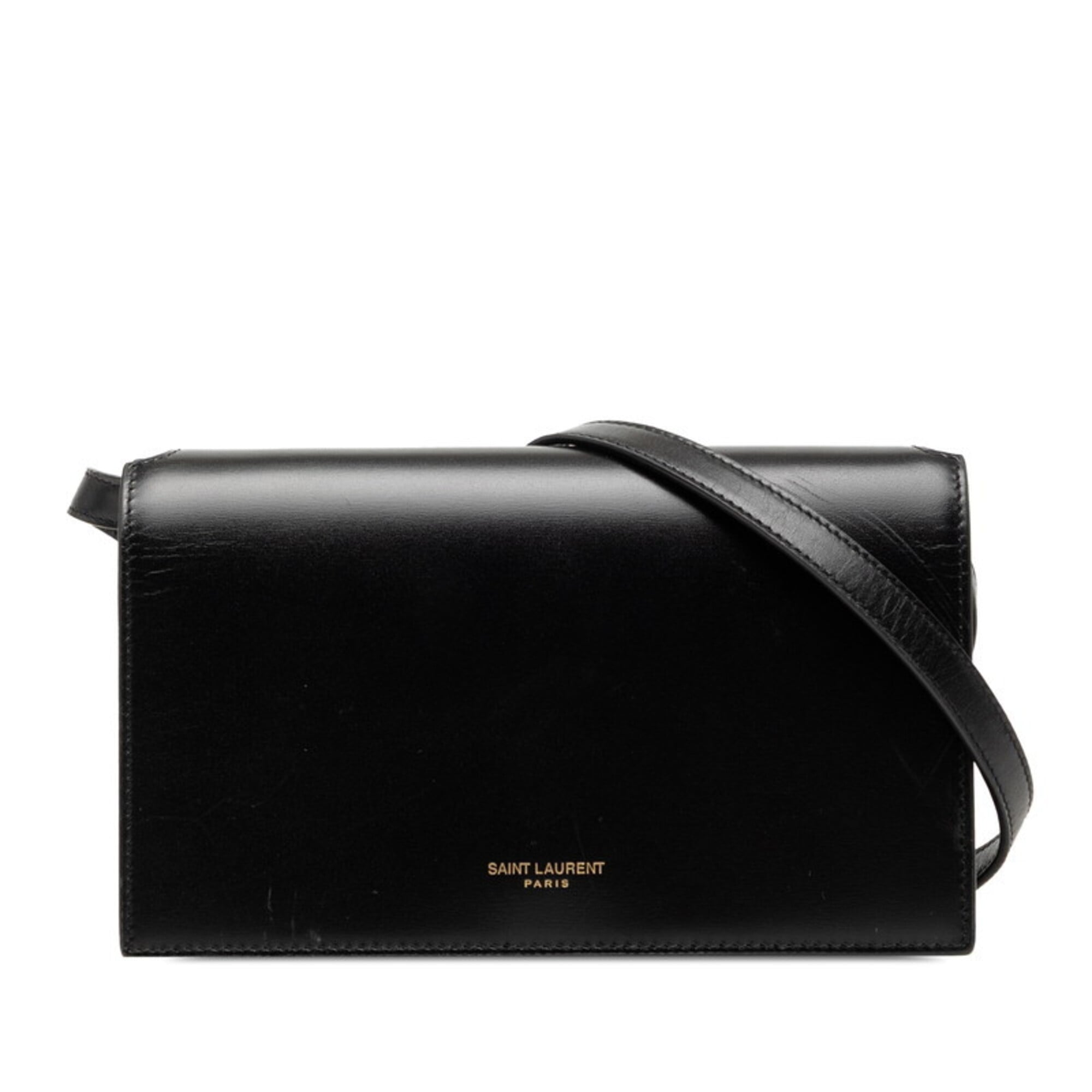 Saint Laurent Black Leather Shoulder Bag (Pre-Owned)