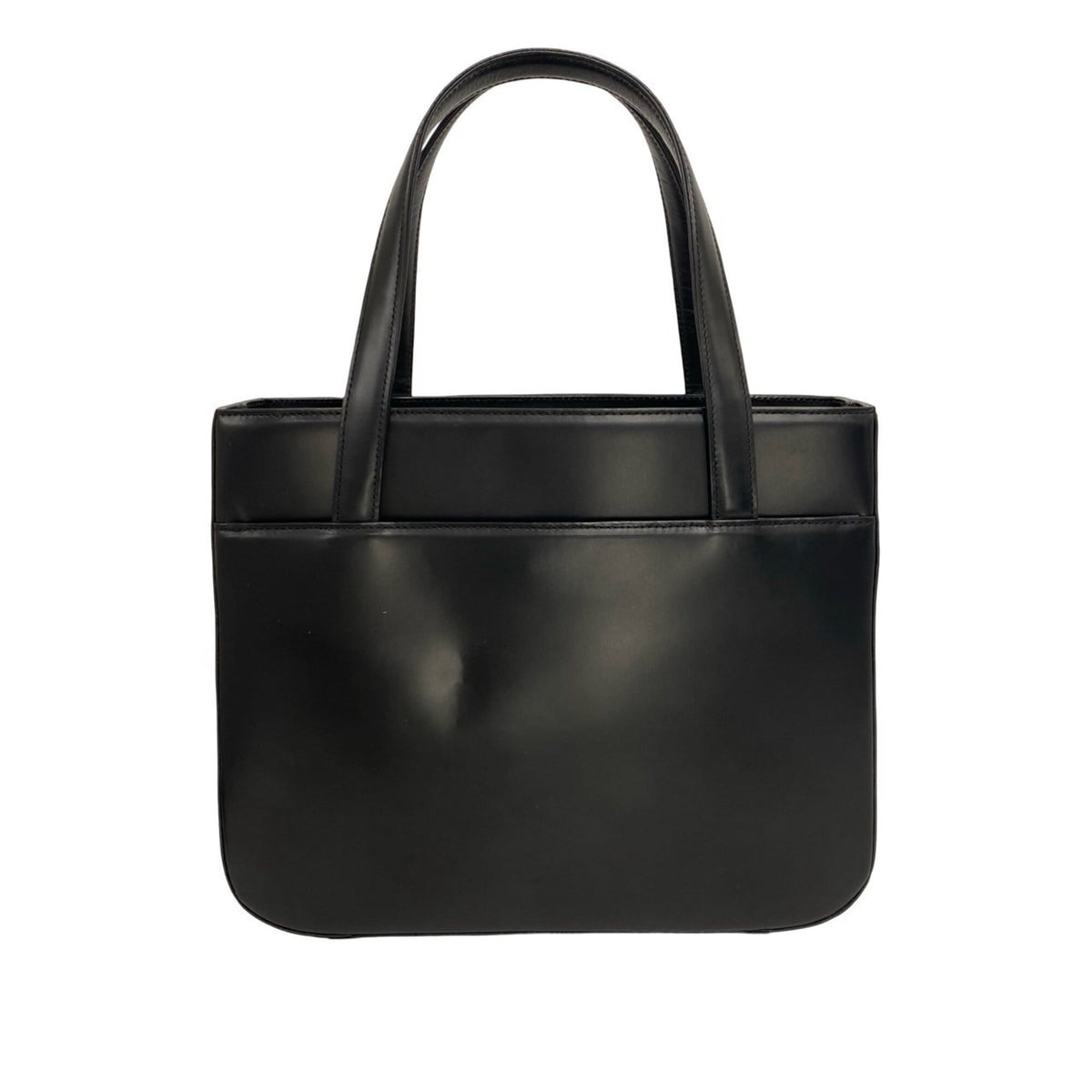 Burberry Beige Black Leather Canvas Handbag (Pre-Owned)