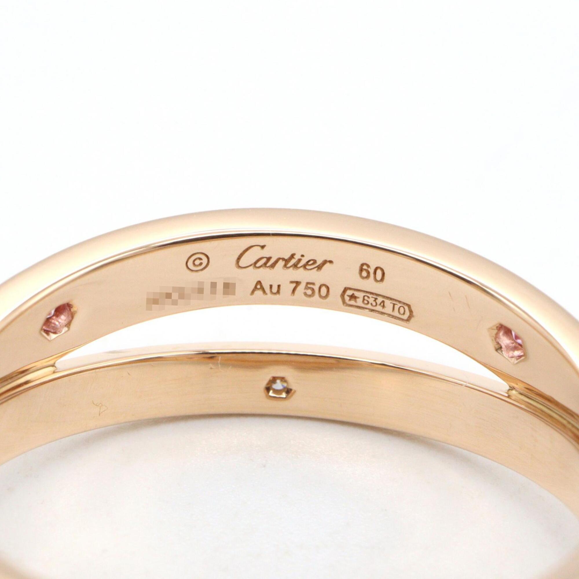 Cartier Gold Clear Pink Band Ring (Pre-Owned)