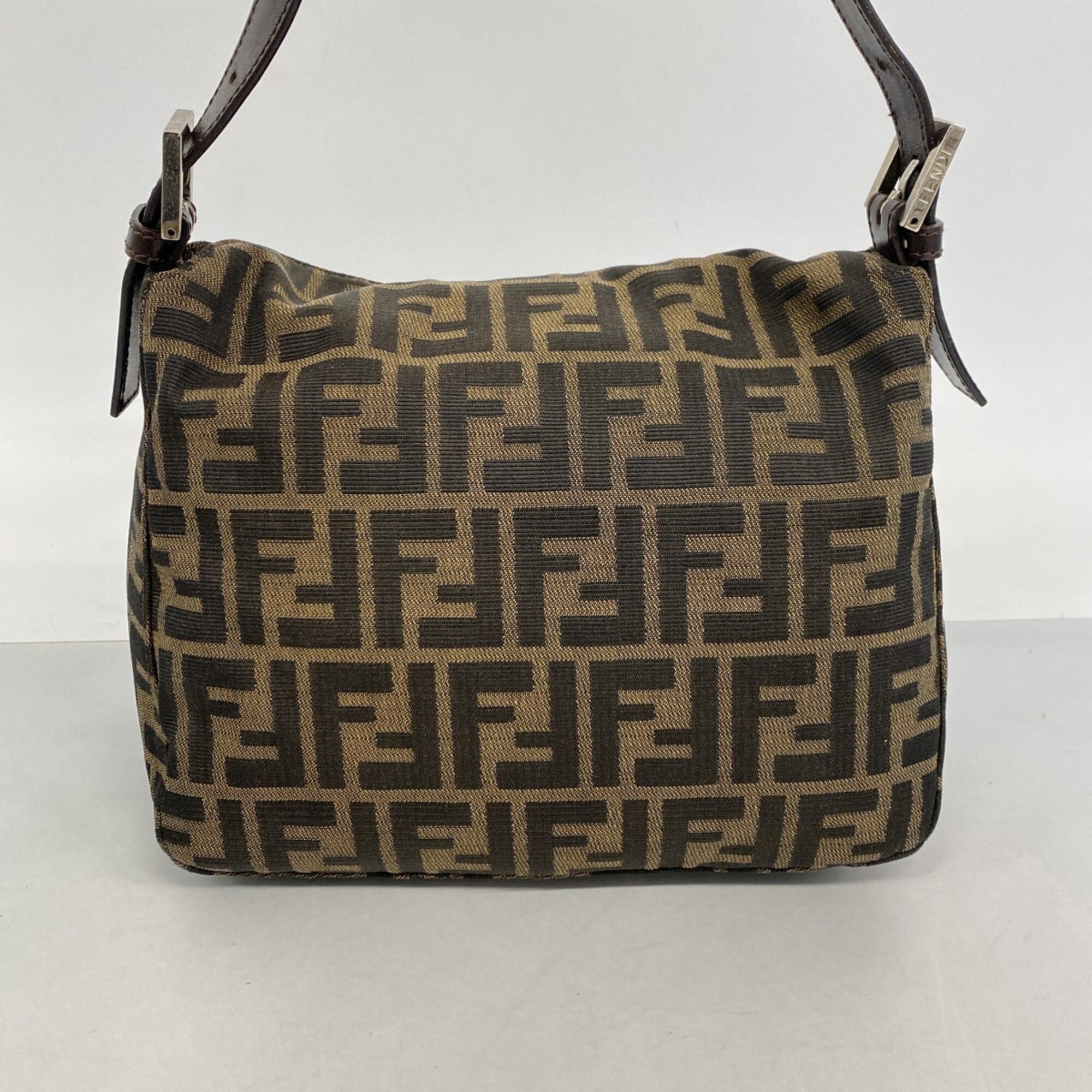 Fendi Brown Nylon Canvas Handbag (Pre-Owned)