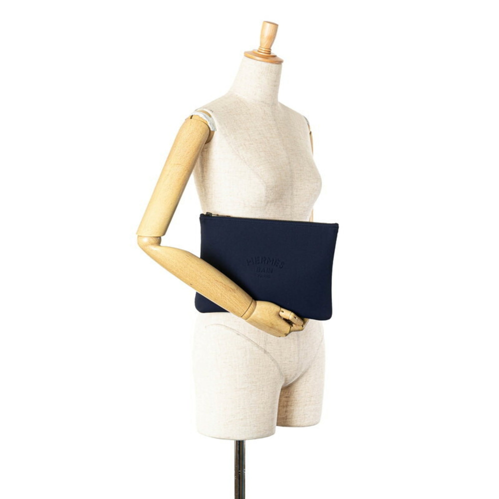 Hermes Navy Polyamide Pouch (Pre-Owned)