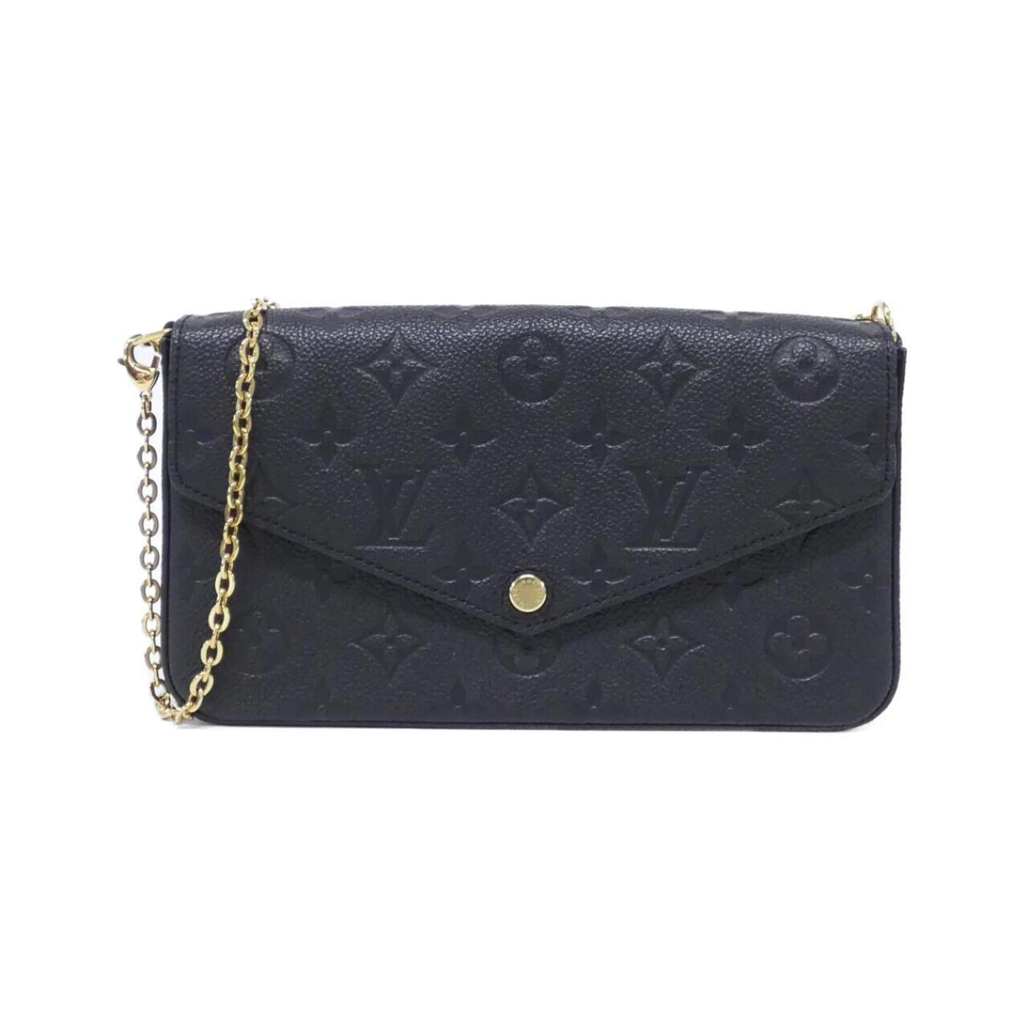 Louis Vuitton Black Leather Pochette Shoulder Bag (Pre-Owned)