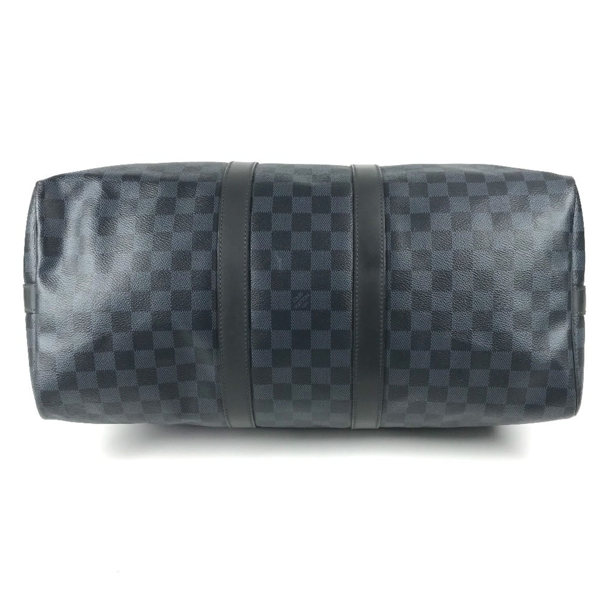 Louis Vuitton Damier Cobalt Navy Canvas Boston Bag Shoulder Bag (Pre-Owned)