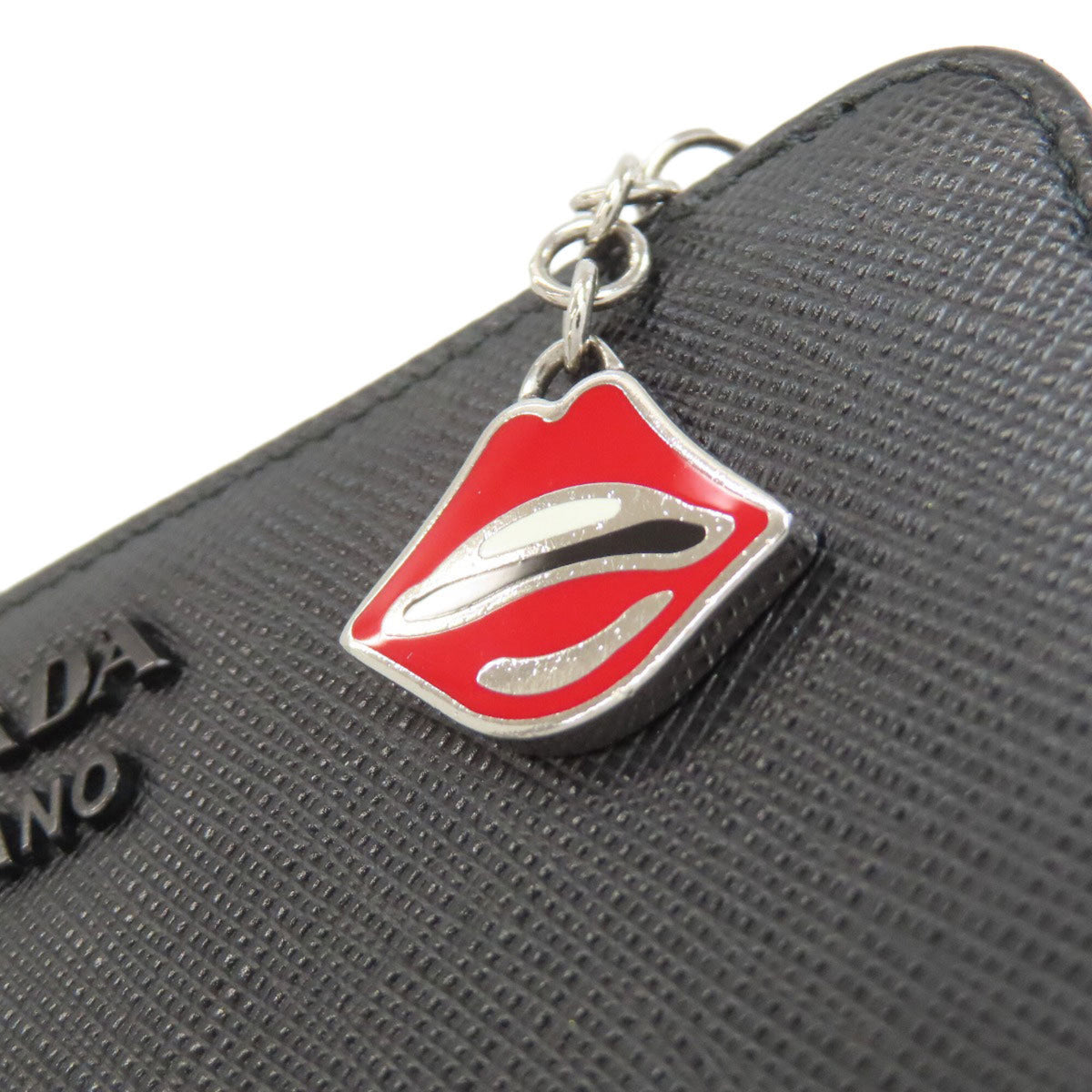 Prada Saffiano Black Leather Wallet (Bi-Fold) (Pre-Owned)