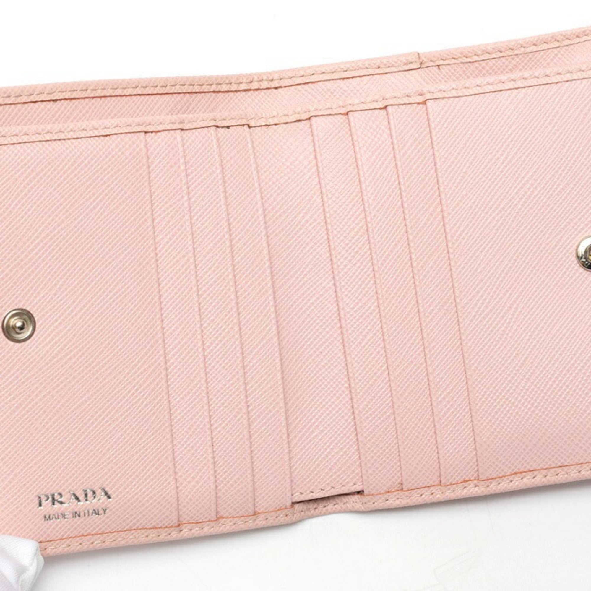 Prada Pink Leather Wallet (Bi-Fold) (Pre-Owned)